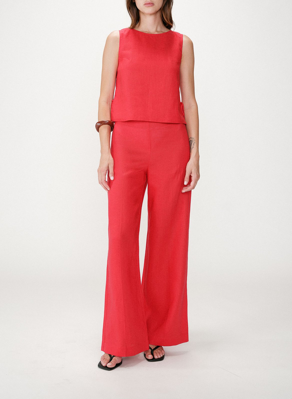 Top col rond  GRACE ET MILA Rouge