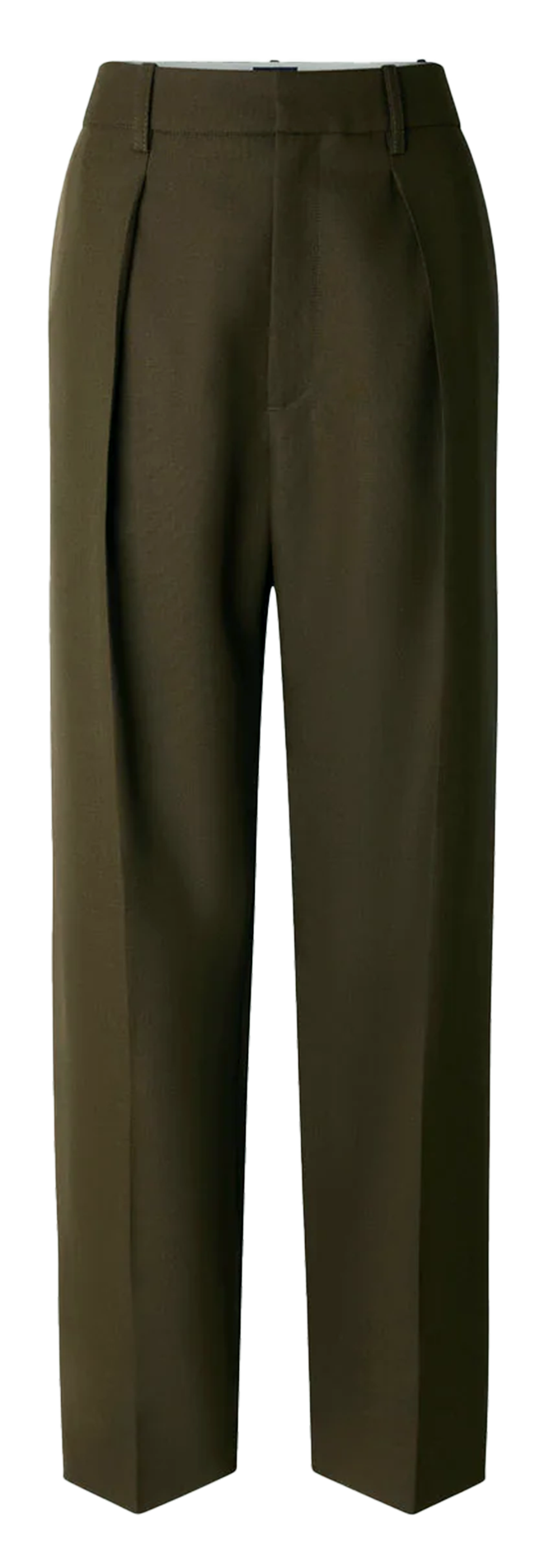 Bundfaltenhose aus Wolle SOEUR Khaki