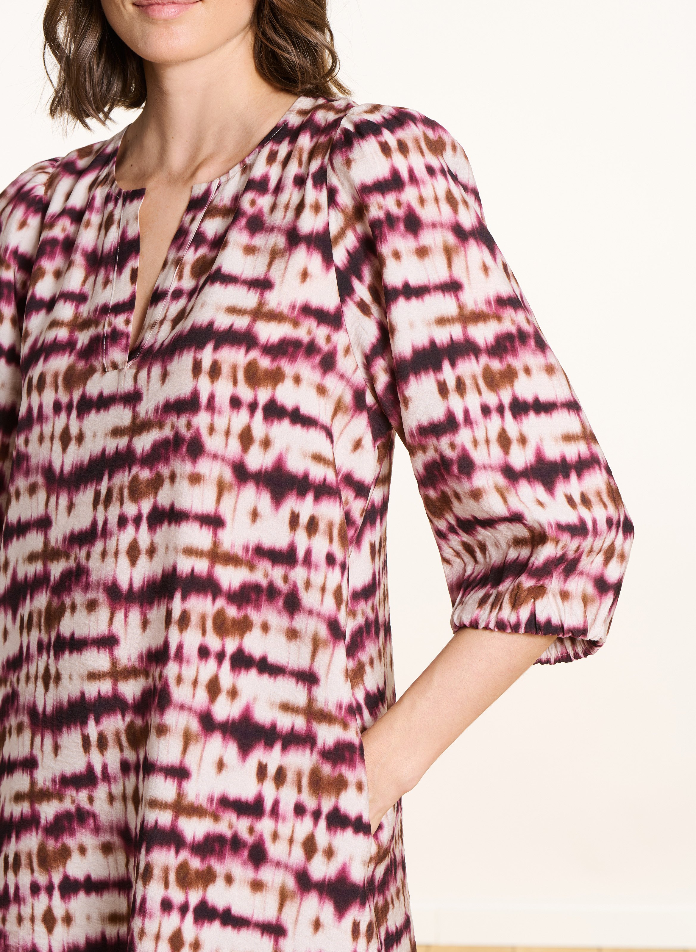 Robe courte imprimé tie & dye LA FEE MARABOUTEE Multicolore