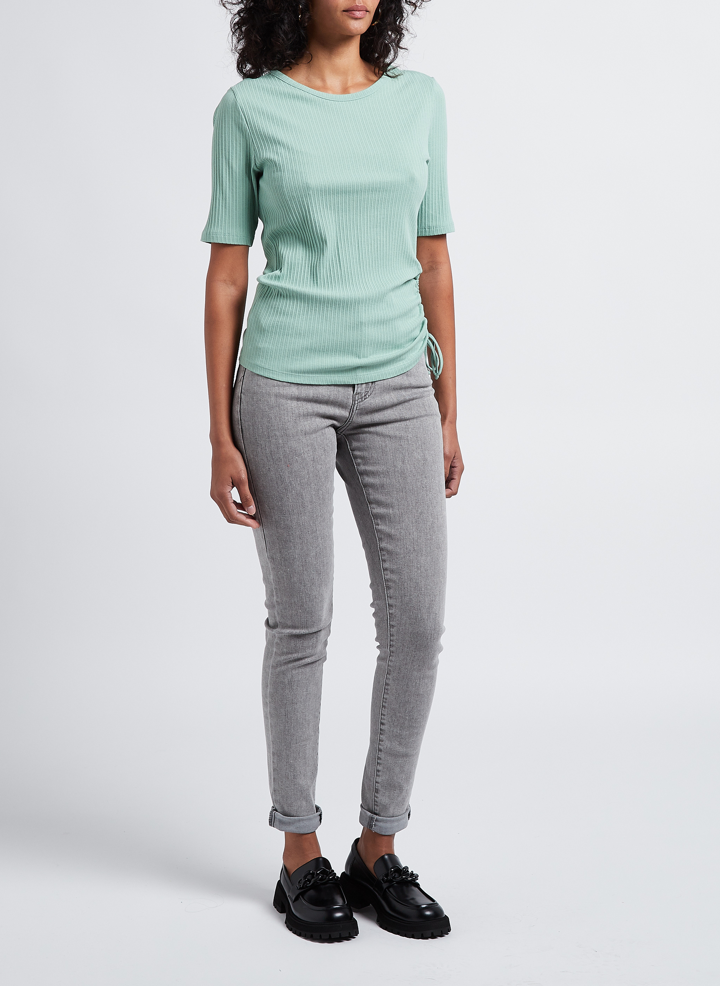 Round-neck cotton-blend top LEVI'S Green