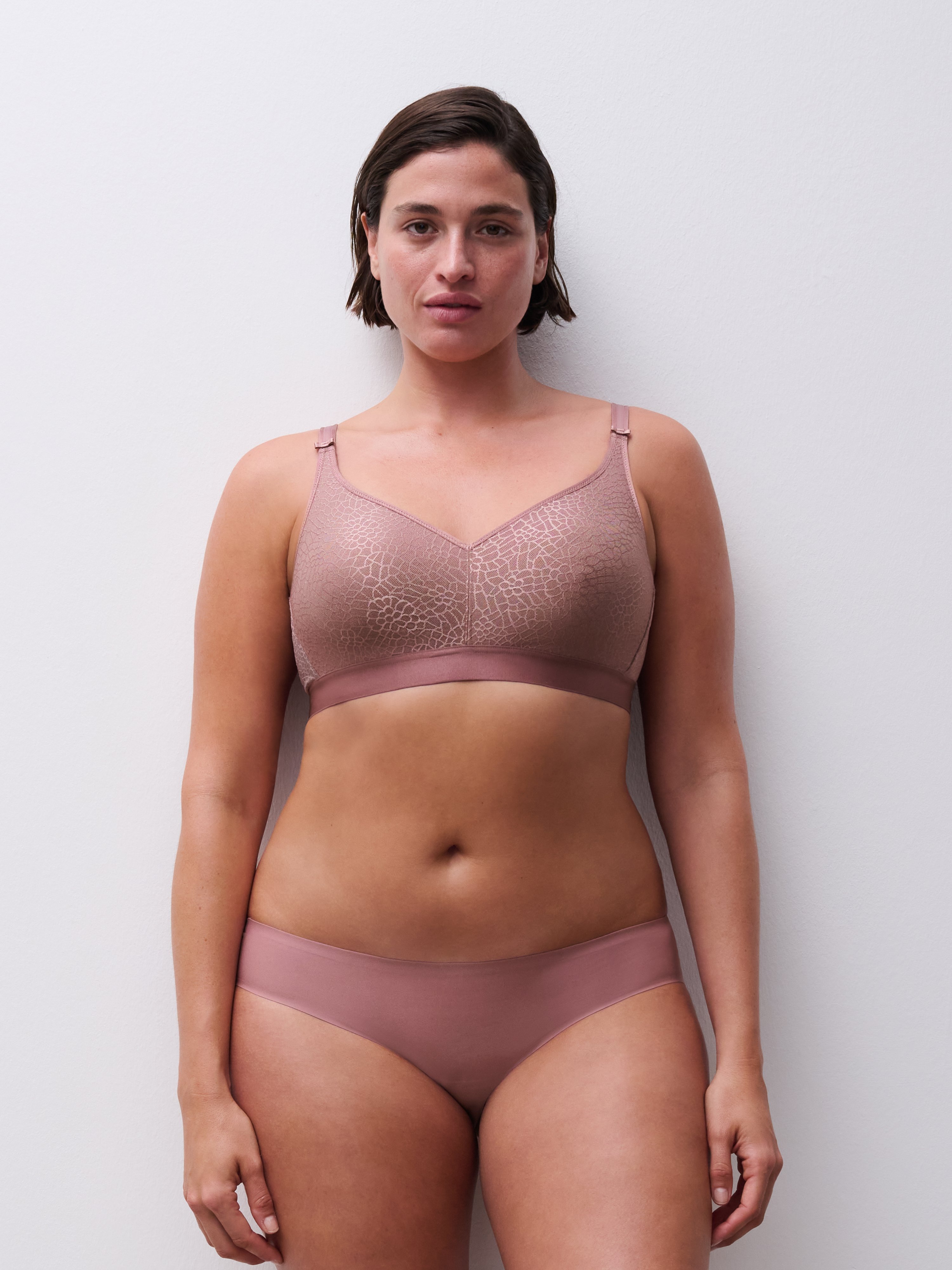 Non-wired support bra Brown
