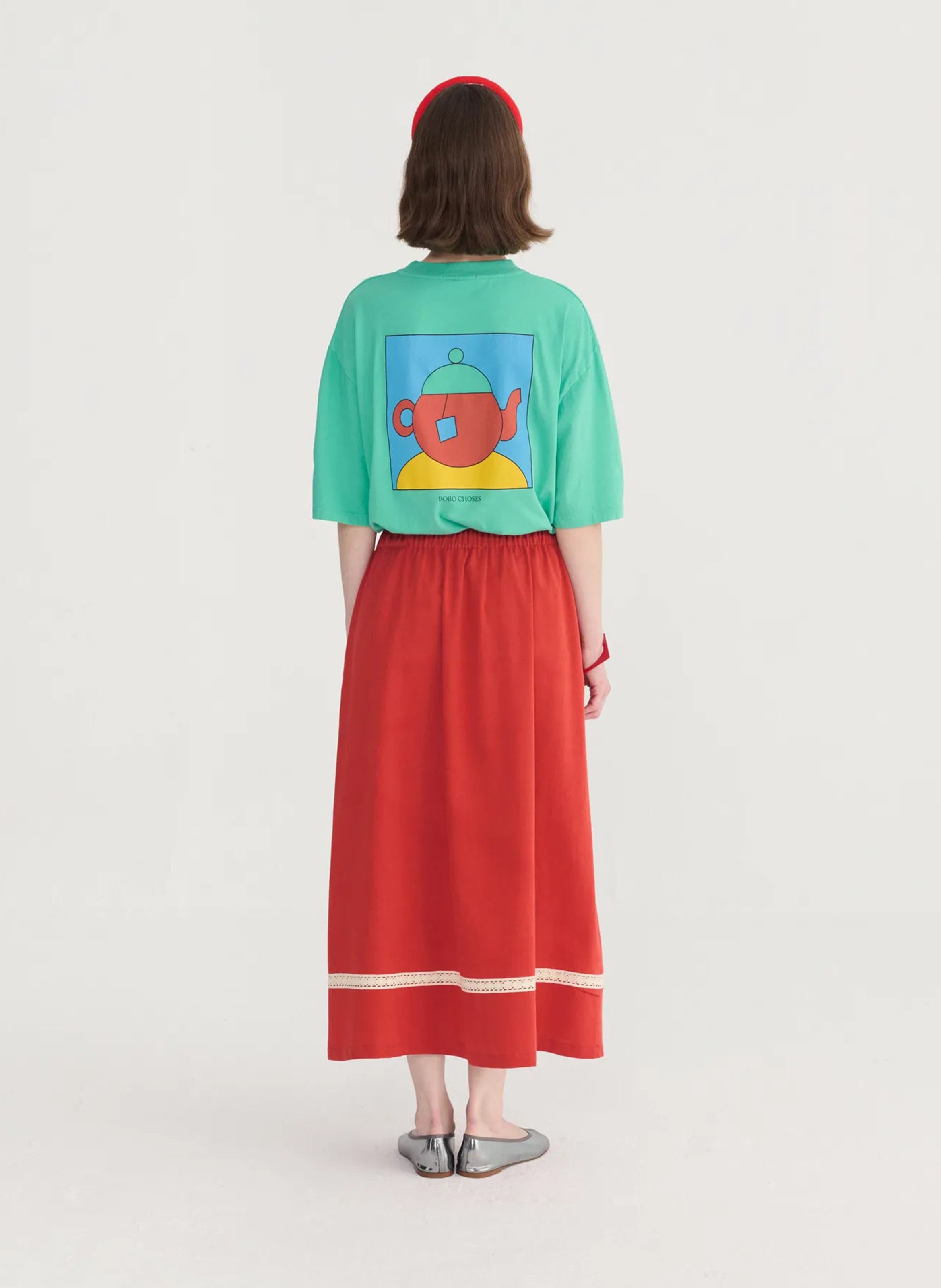 Lange rok | katoenblend BOBO CHOSES Rood