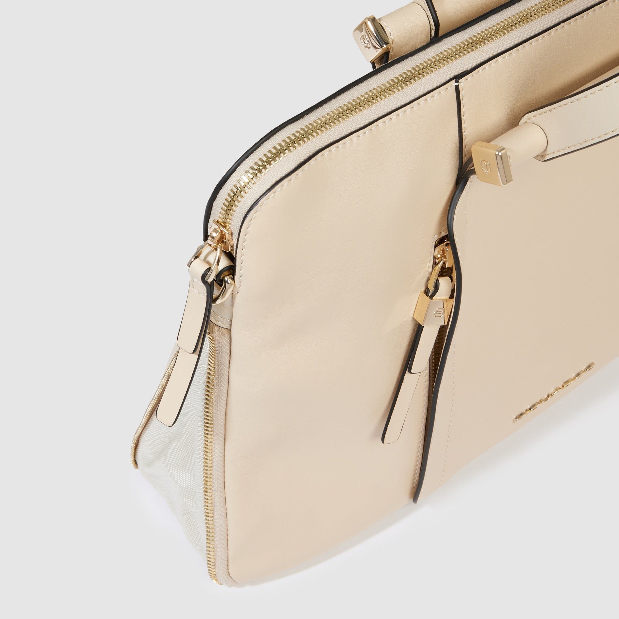 Expandable 14" women's laptop bag PIQUADRO Beige