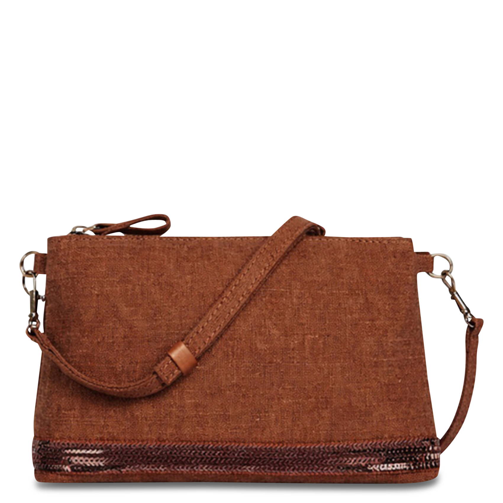 Crossbody linen clutch VANESSA BRUNO