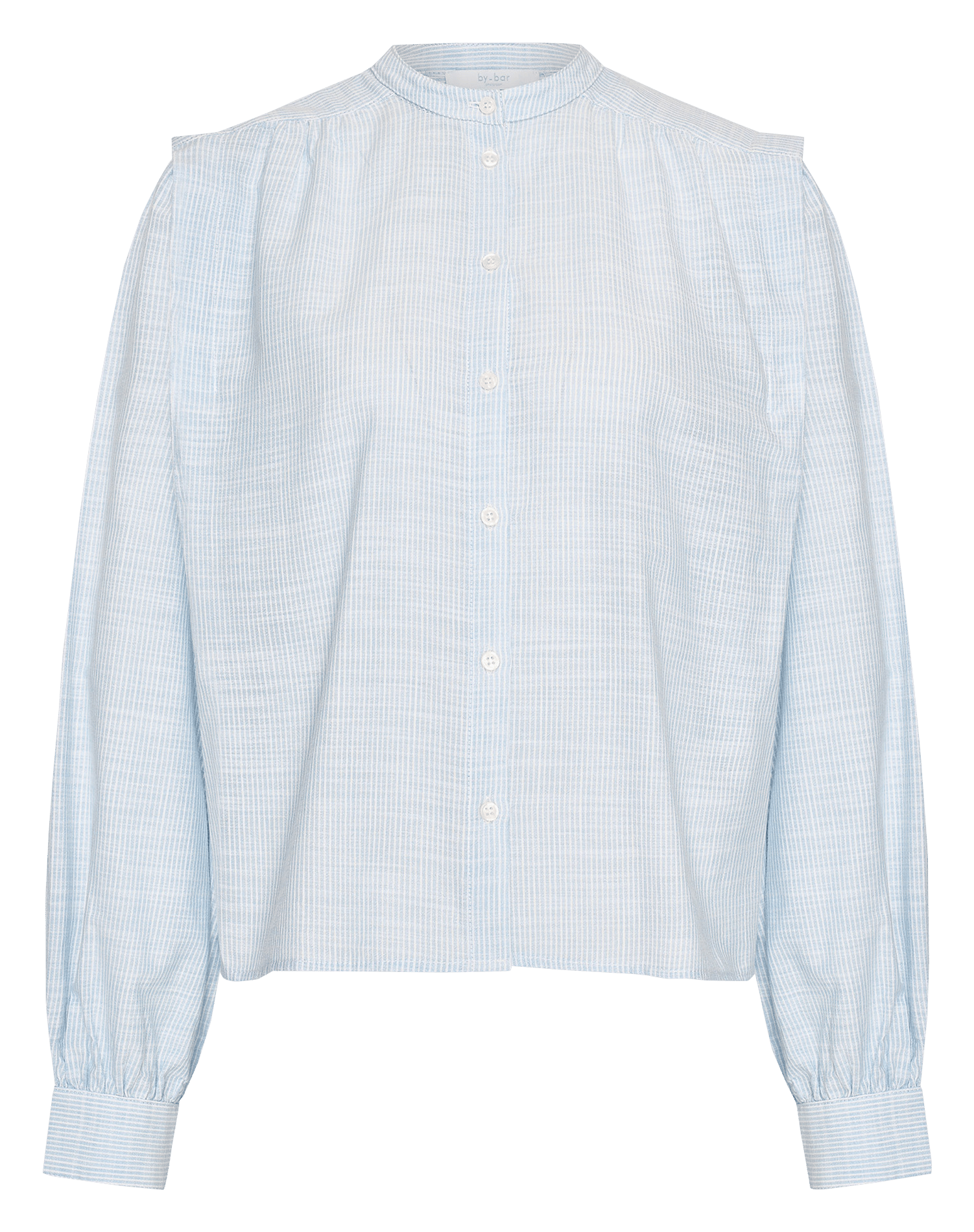Gestreifte gerade Bluse aus Baumwolle BY BAR Blau