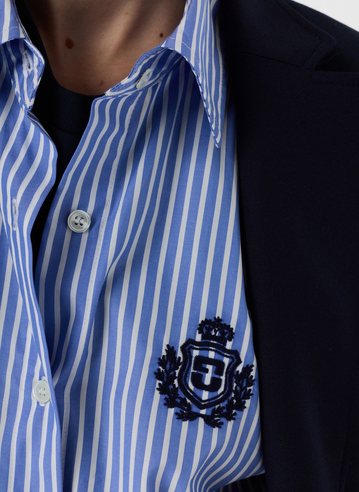 Chemise à rayures col classique GERARD DAREL Bleu