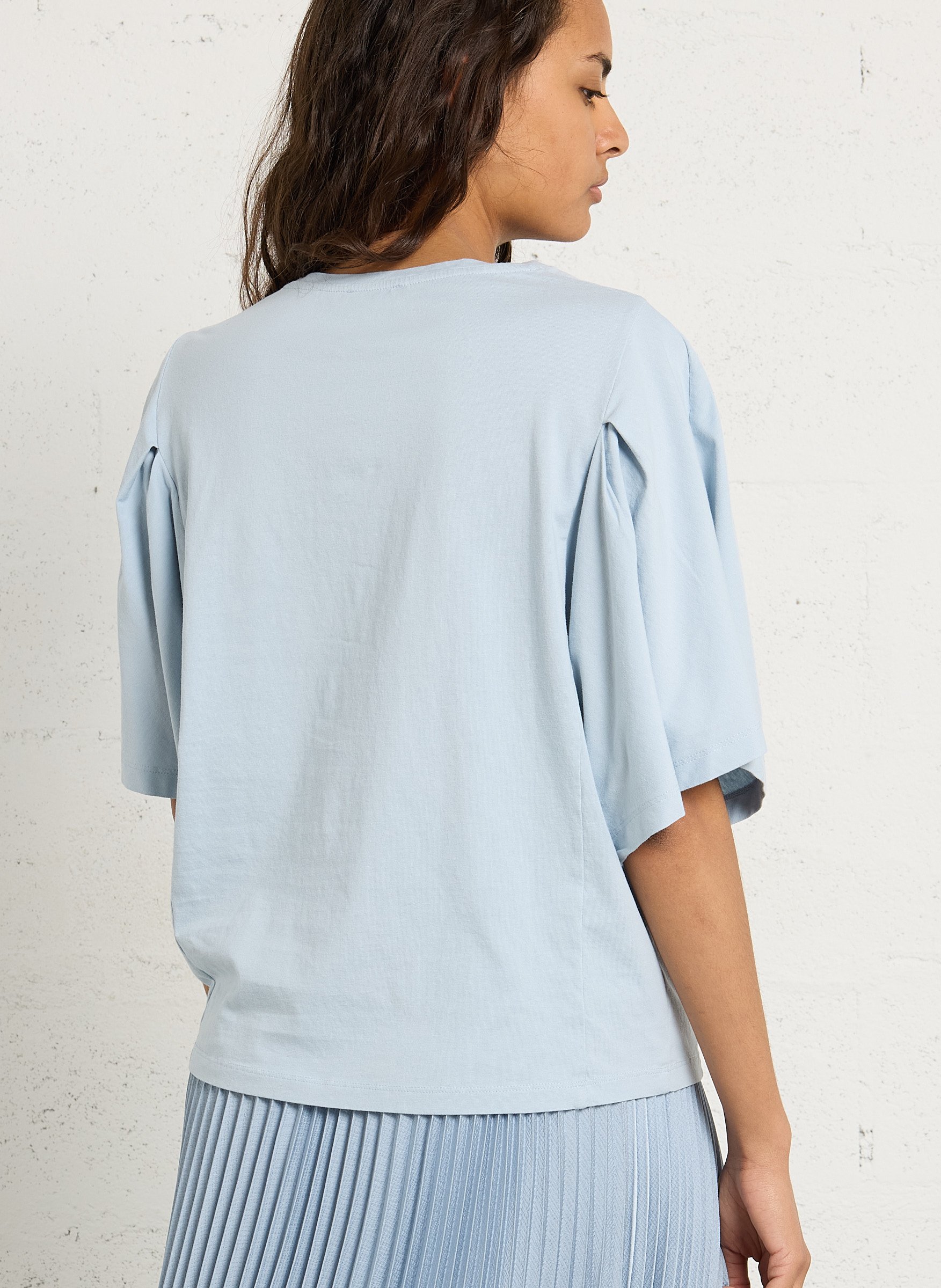 Oversize-T-Shirt aus Baumwolle mit Rundhalsausschnitt MAISON 123 Blau