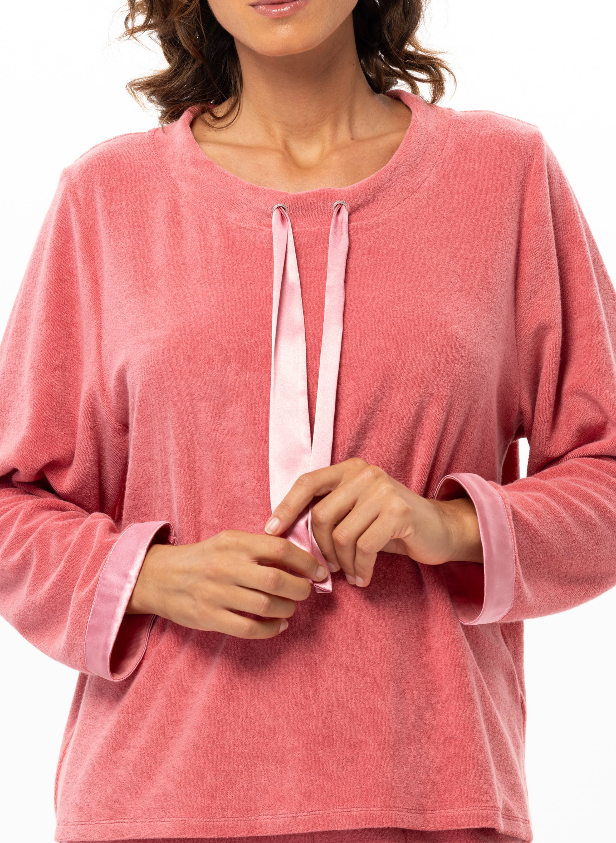 Homewear set in terry cloth bouclé LE CHAT Pink