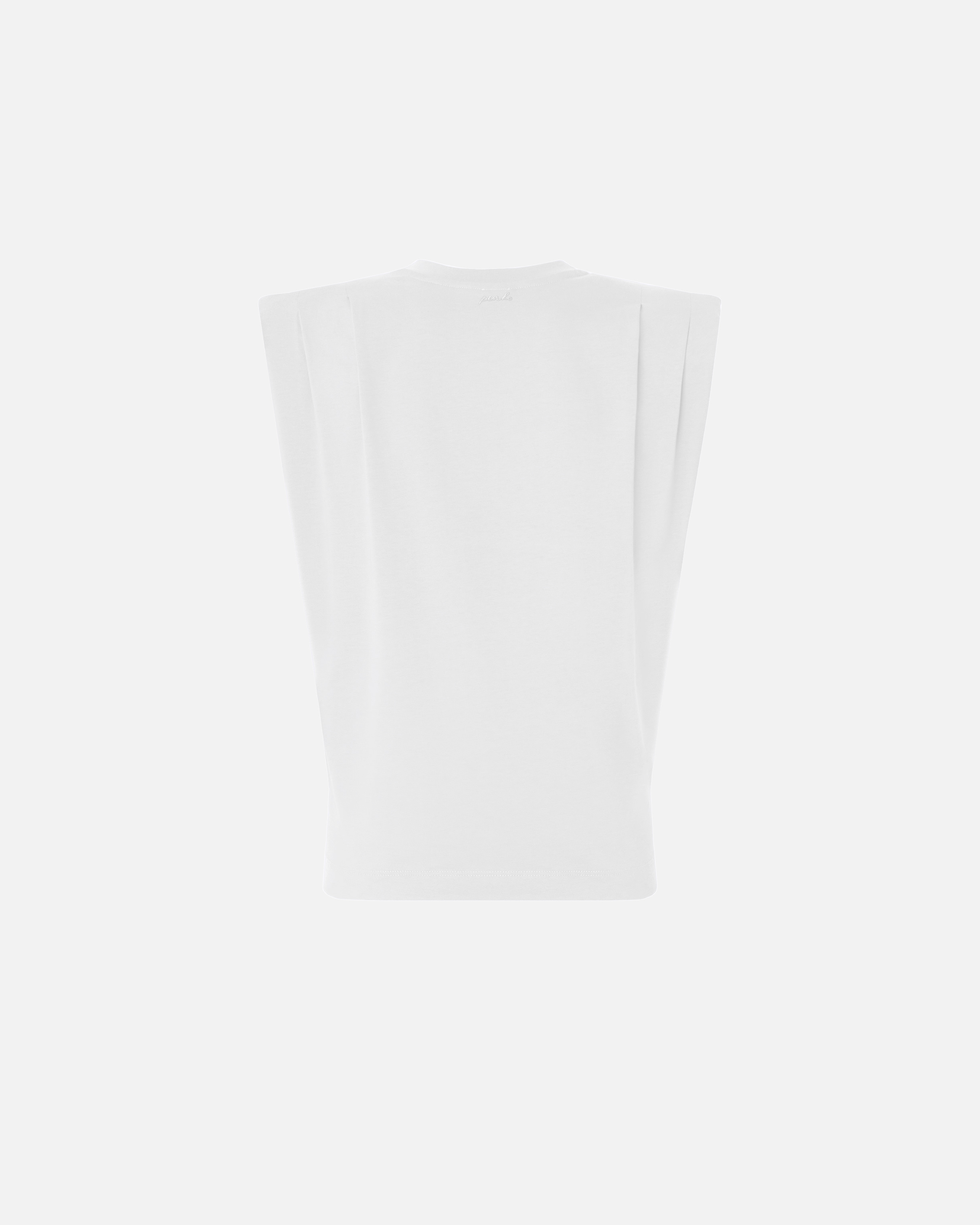 T-shirt sans manches en jersey double PINKO Blanc