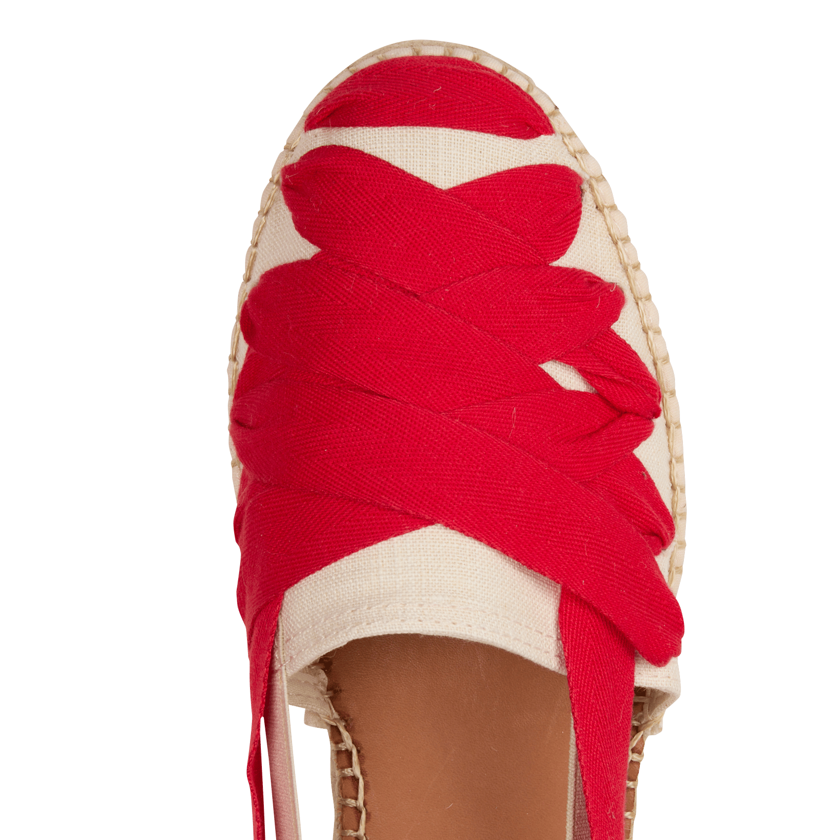 Linen and cotton espadrilles NAGUISA Red