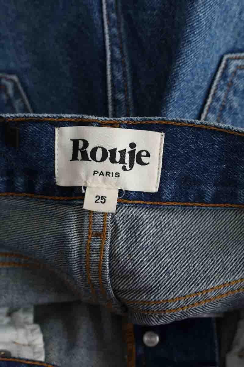Straight cotton-blend pants ROUJE - Seconde Main Blue