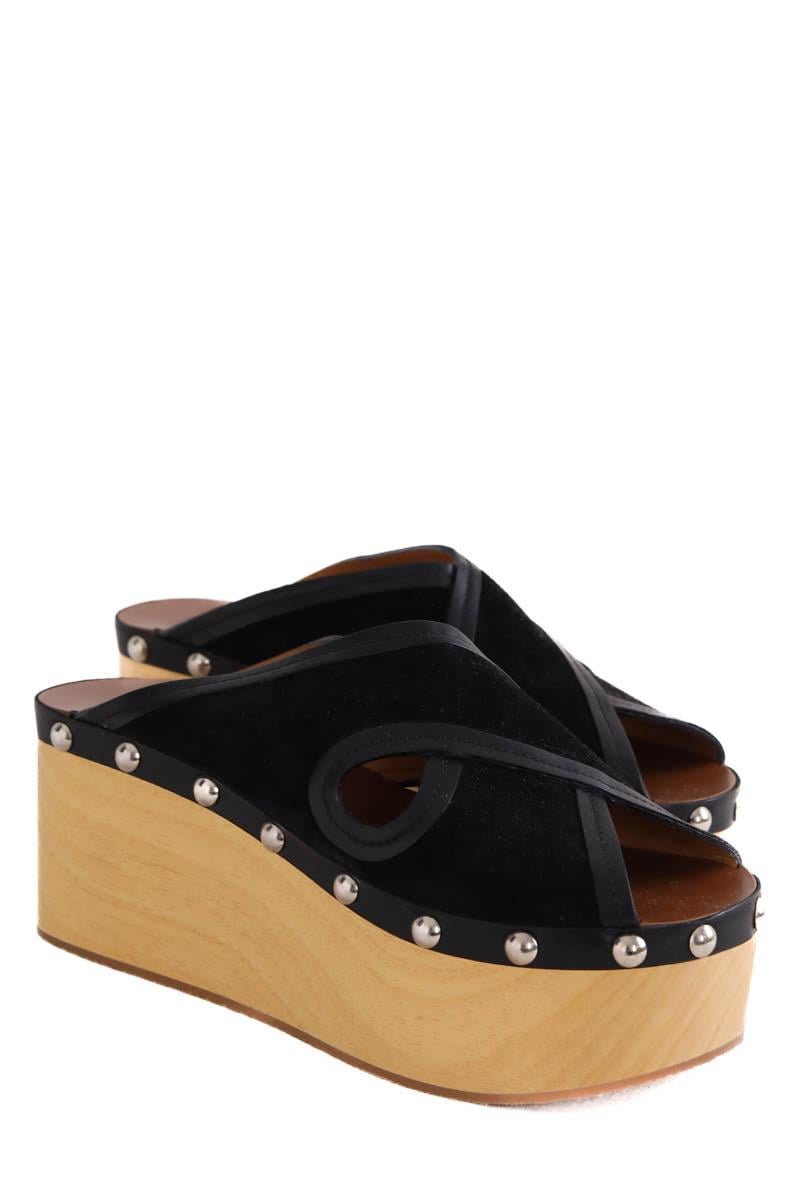 Faux leather sandals ISABEL MARANT - Seconde Main Black