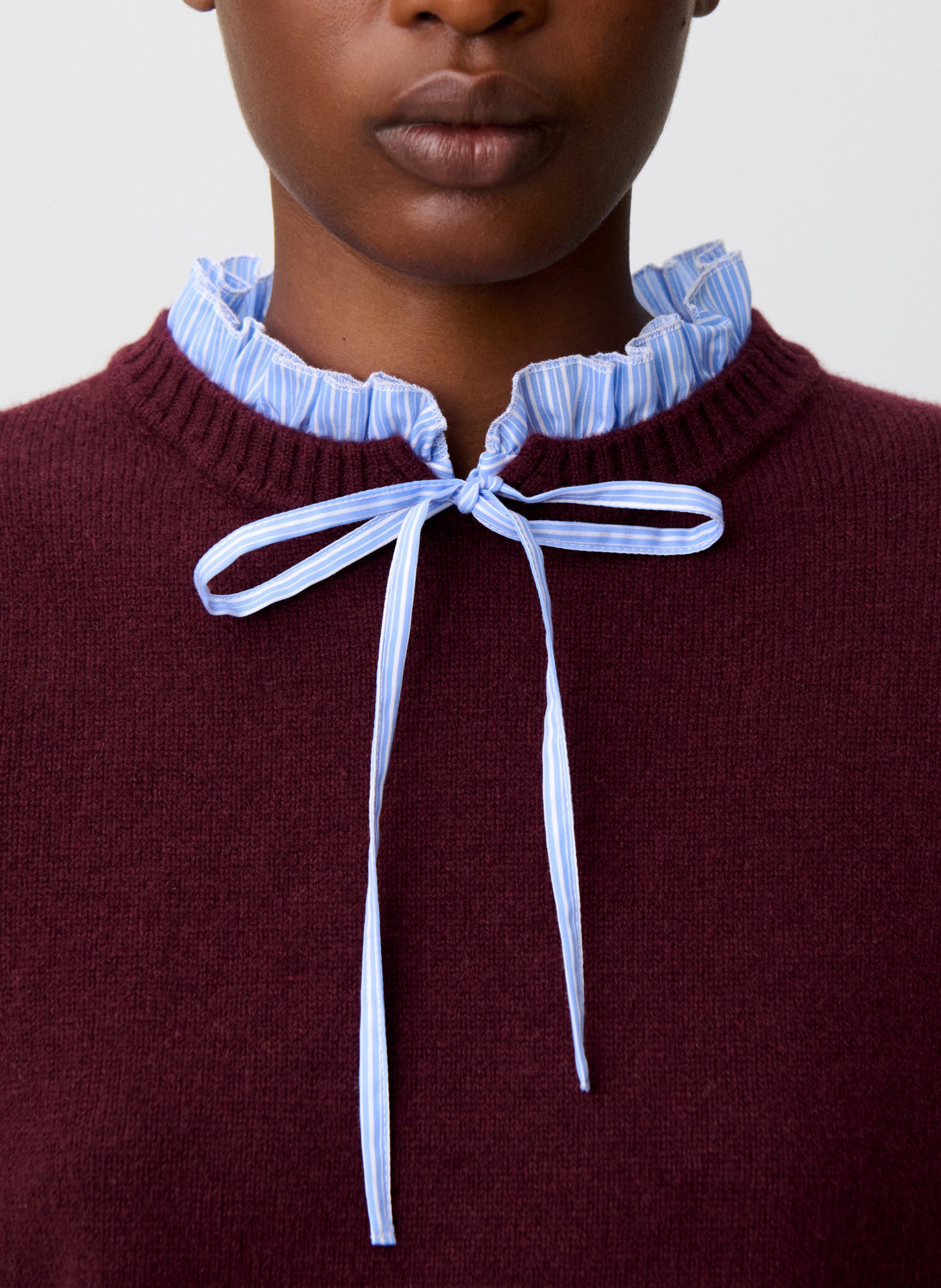 Gerade geschnittener Wollpullover CLAUDIE PIERLOT Violett