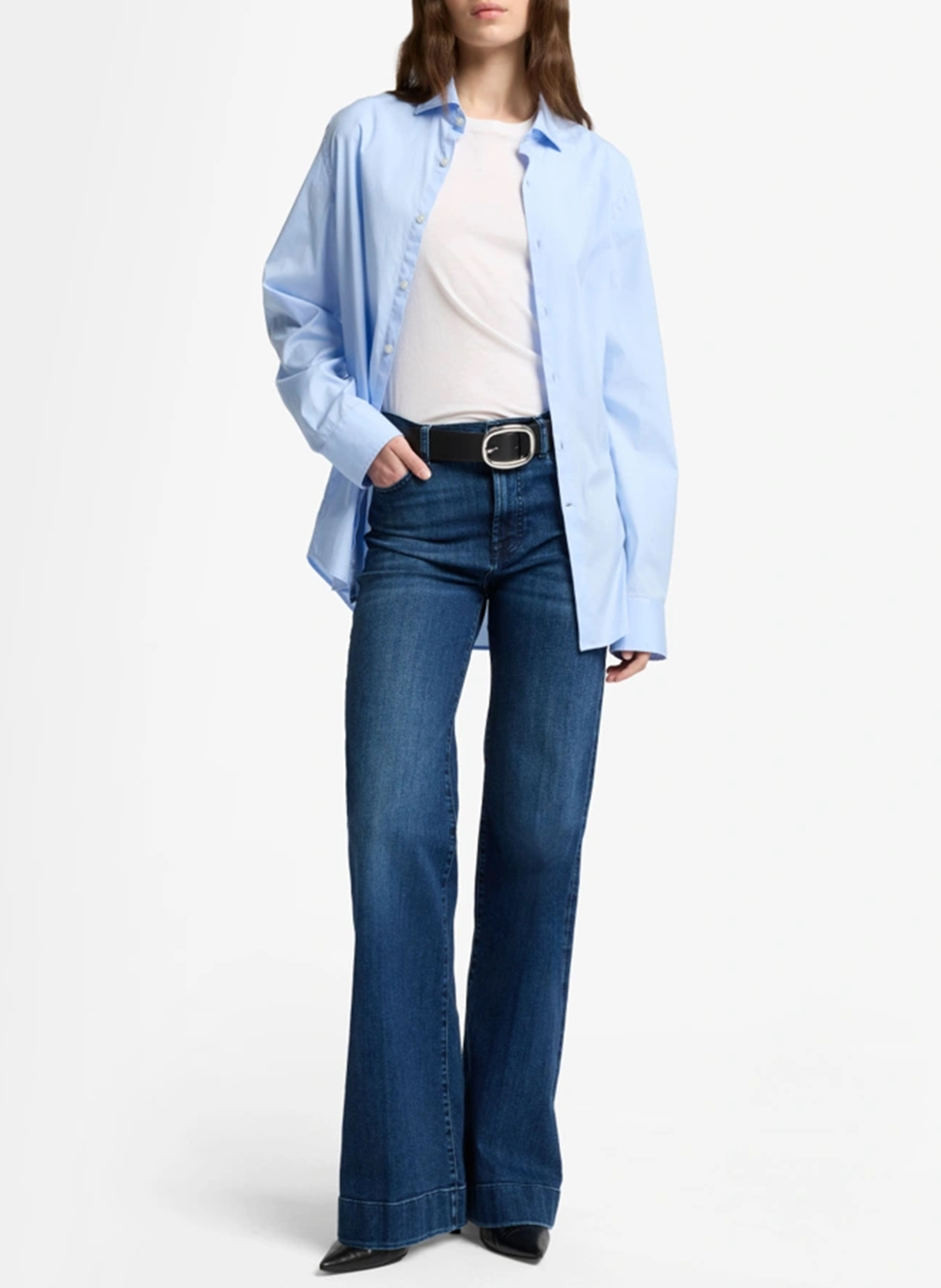 Faded flared jeans 7 FOR ALL MANKIND Blue