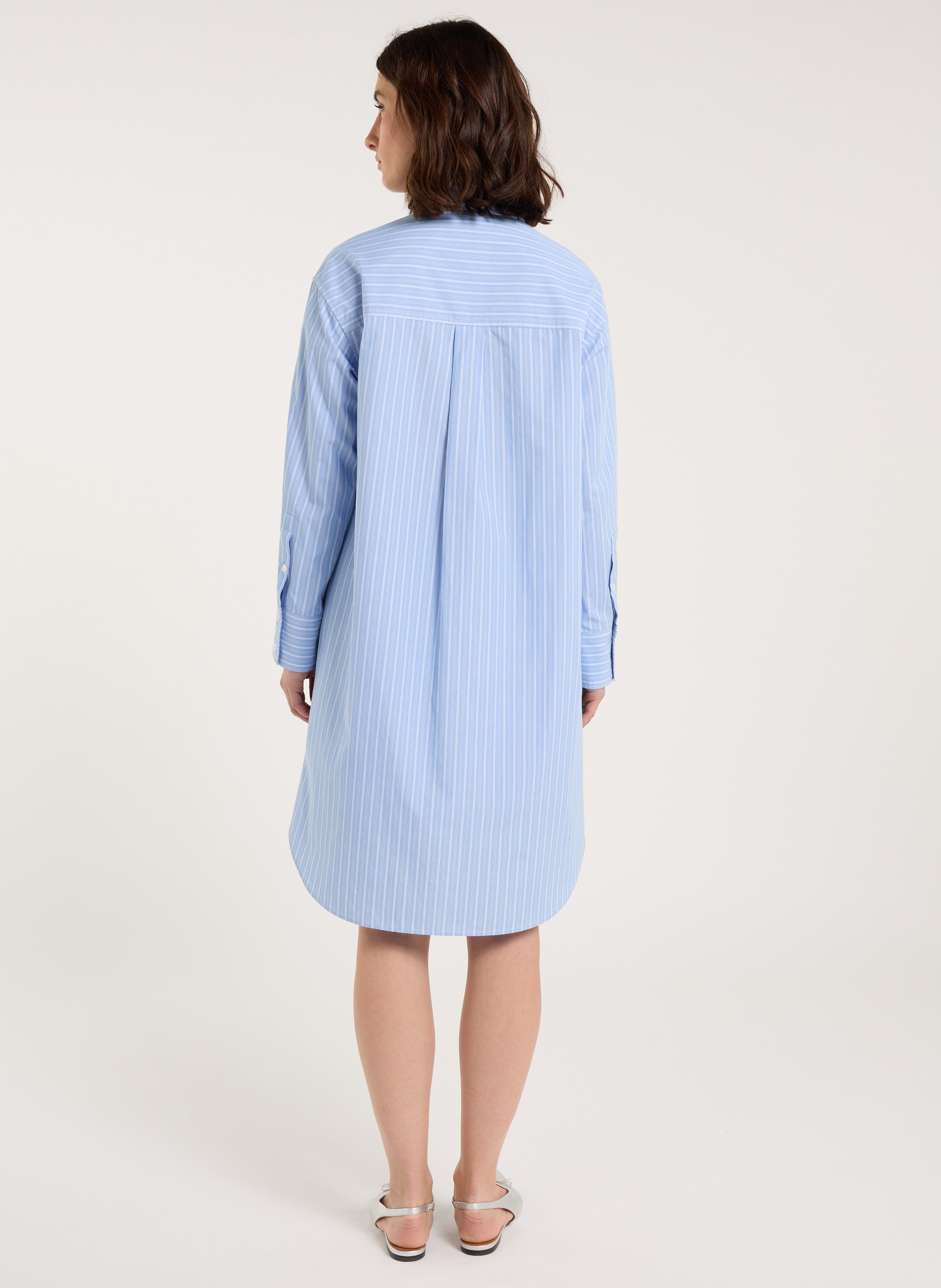 Chaplin cotton shirt dress SAISON 1865 Blue