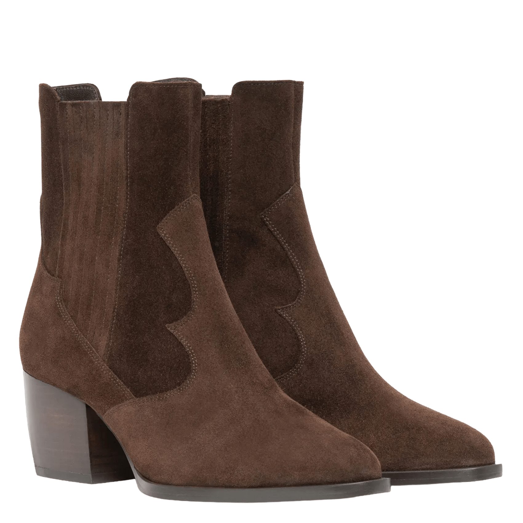 Leather mid-calf boots BOCAGE Brown
