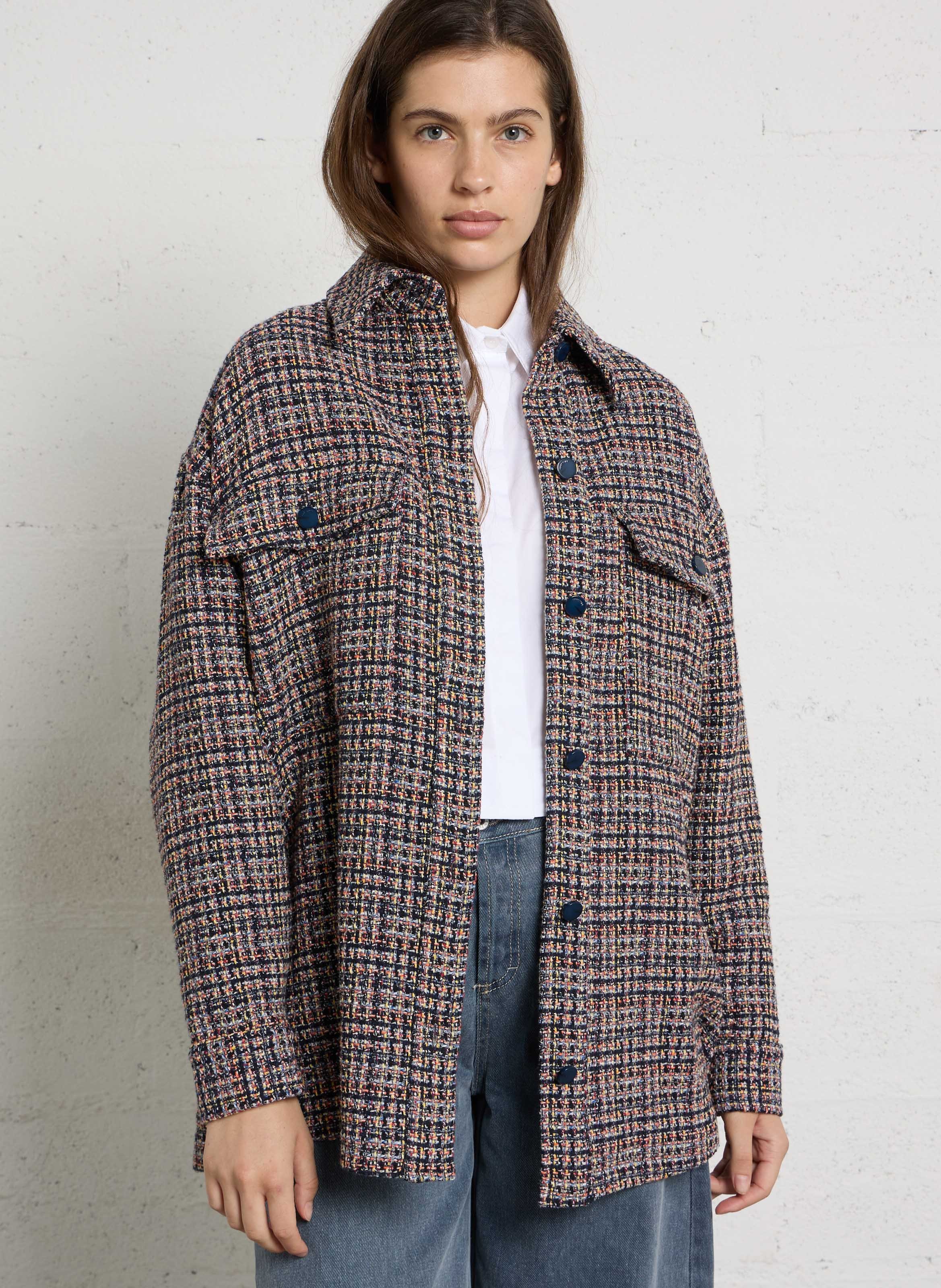 Chemise oversize en tweed de coton mélangé IMPERIAL