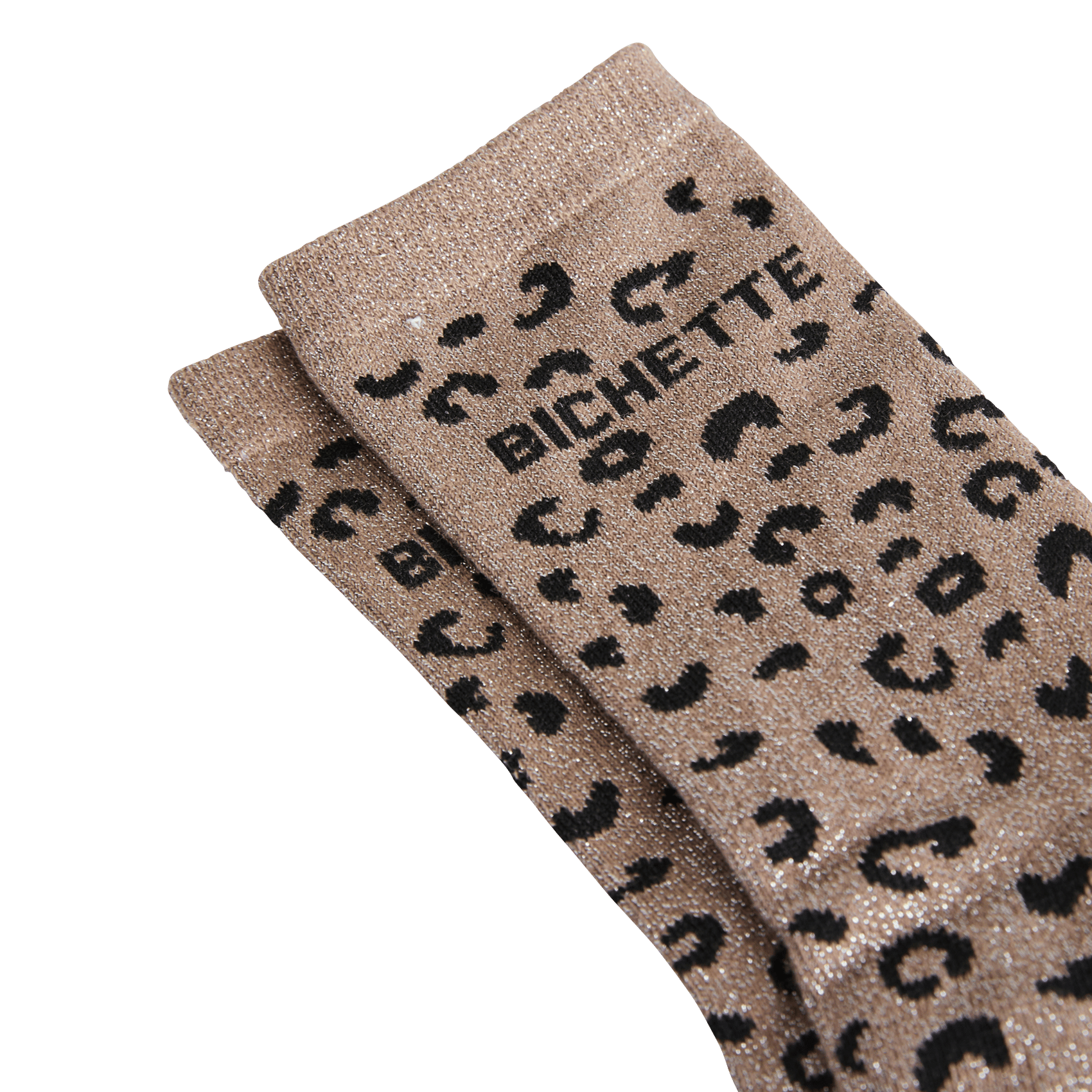 Organic cotton-blend socks PIECES Beige