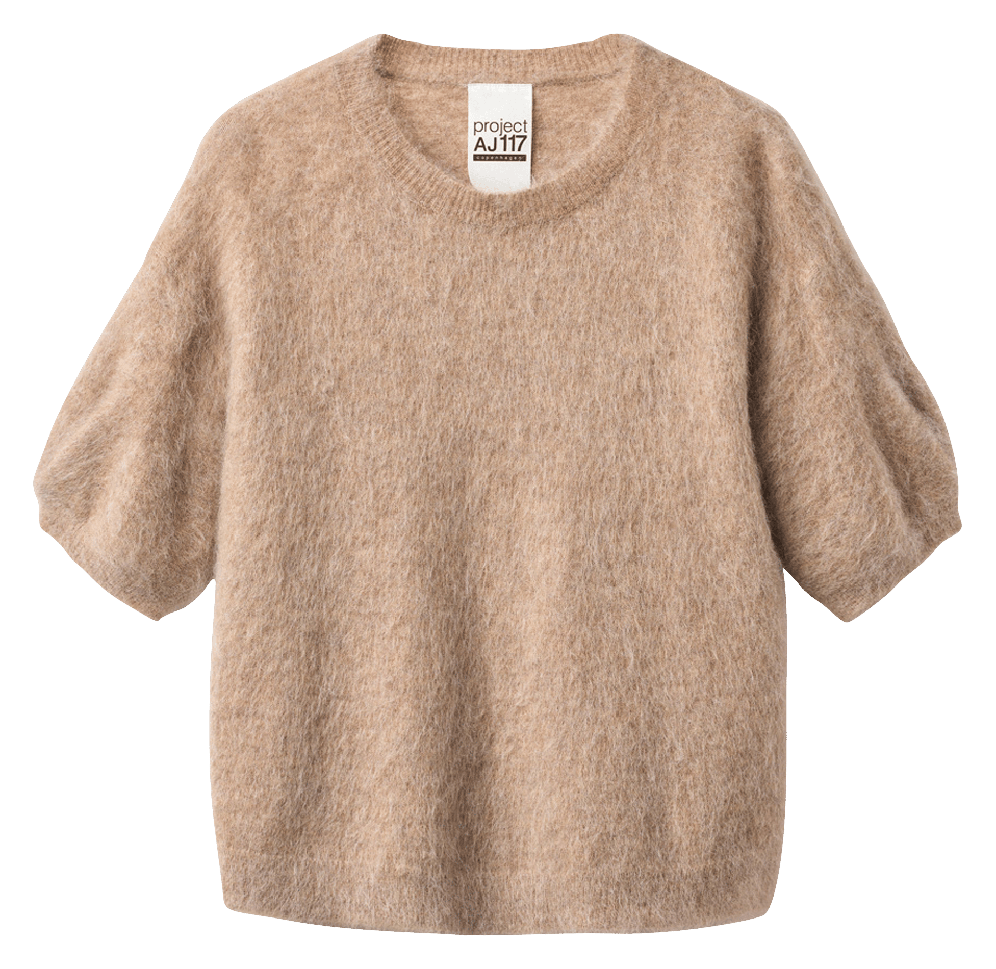 Short-sleeved wool blend sweater PROJECT-AJ117 Brown