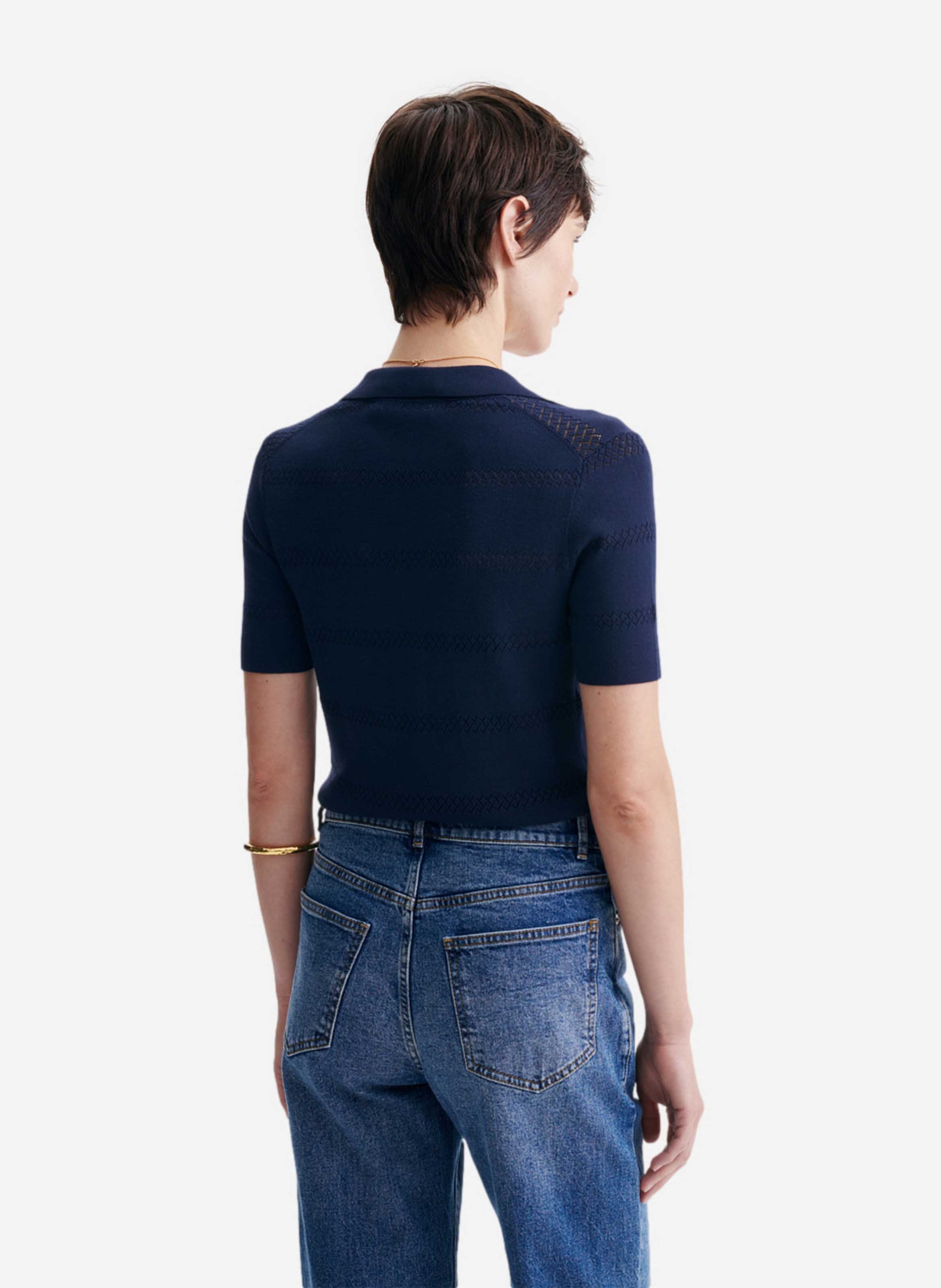 Anliegendes Polo-Shirt VANESSA BRUNO Blau