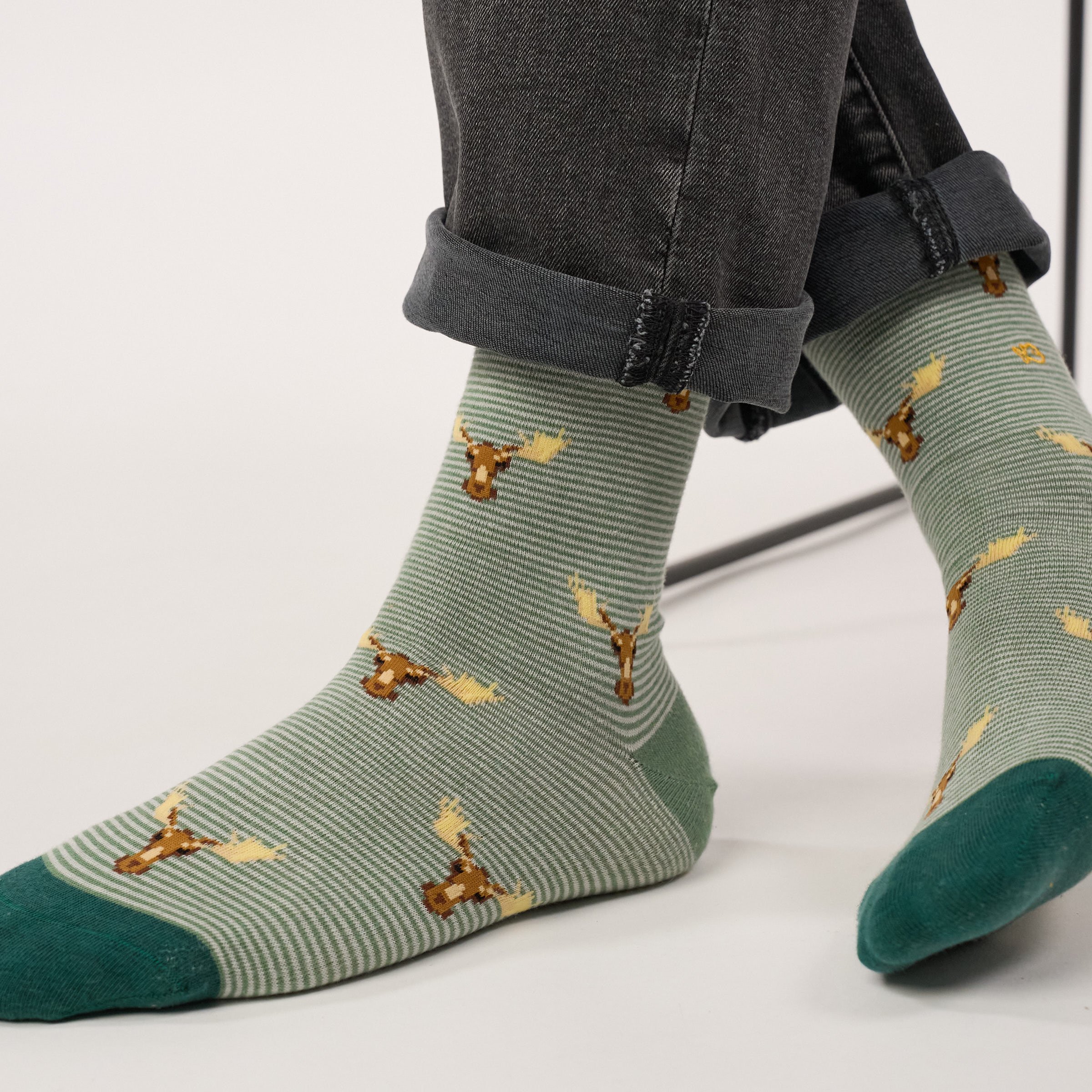 Combed Cotton Animal Socks | Green BILLYBELT Men