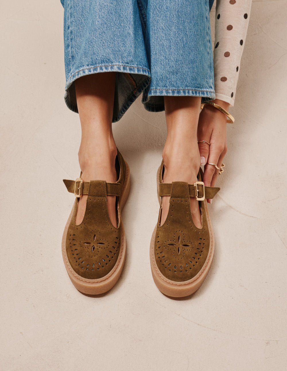 Derby shoes ODAJE Khaki