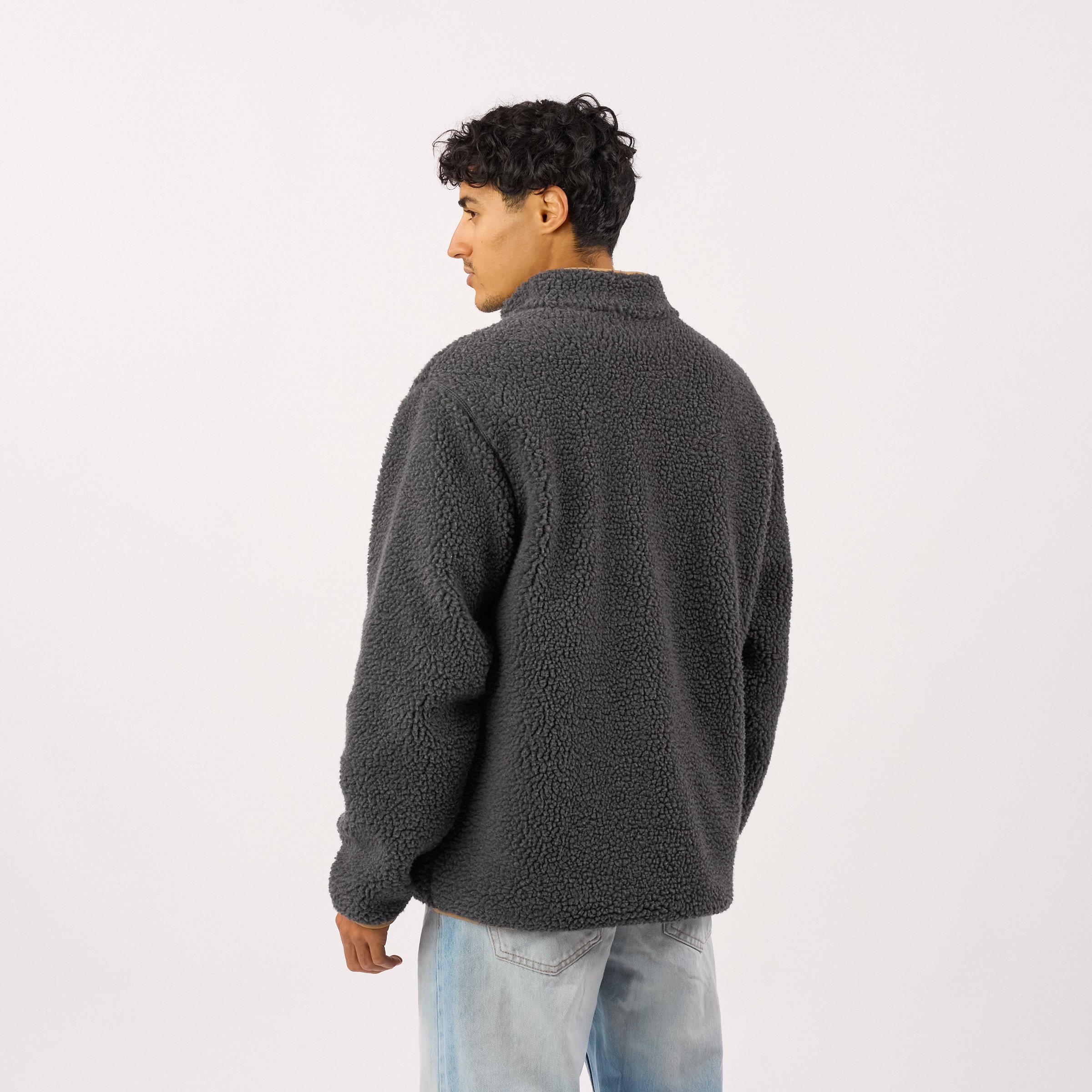 Sherpa zip-up jacket | Grey BILLYBELT Men