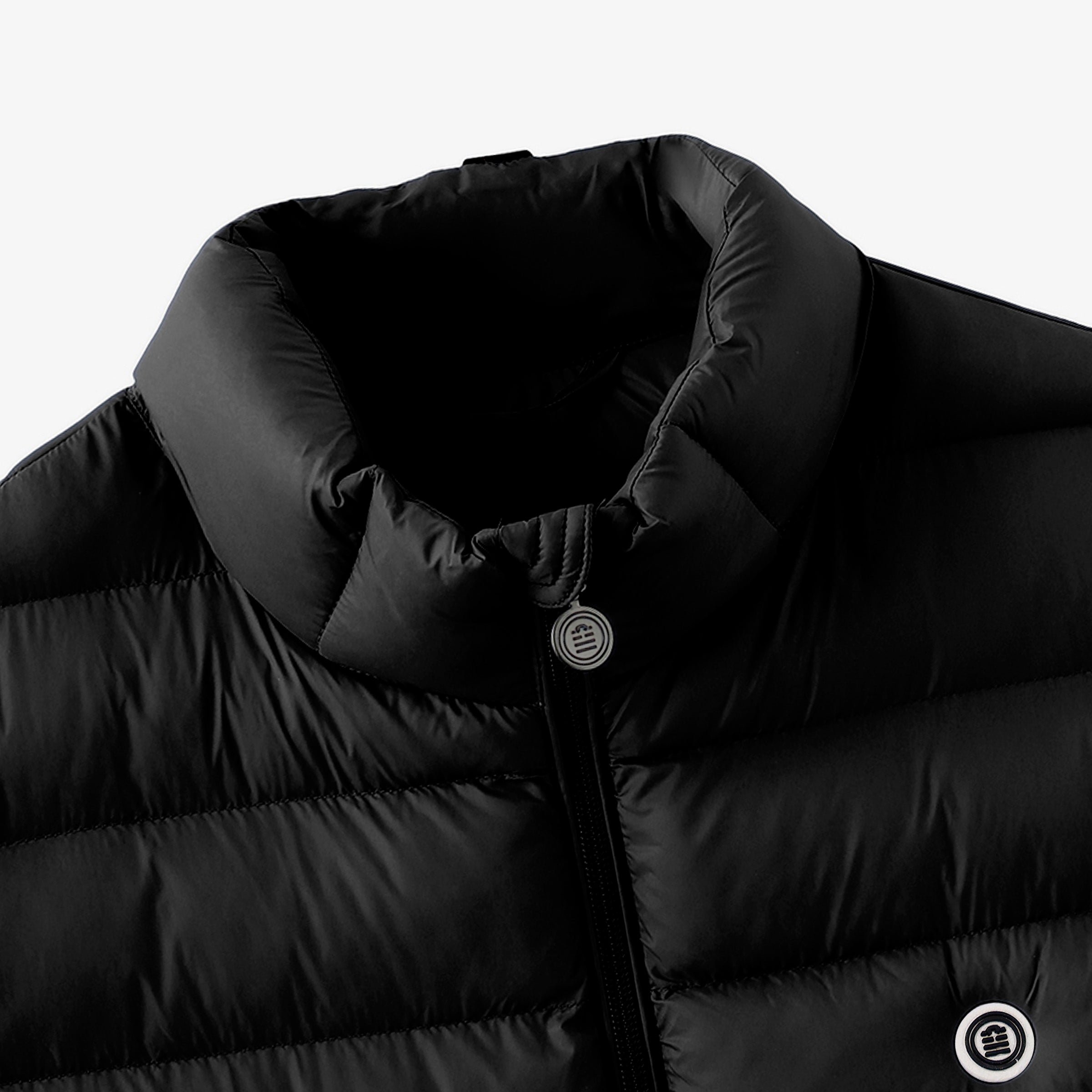Black sleeveless puffer jacket SERGE BLANCO Black