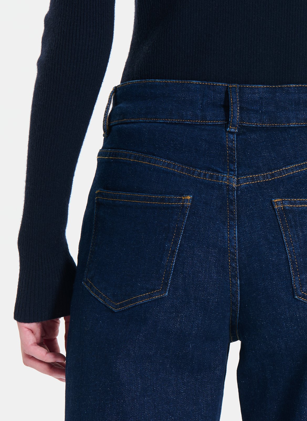 Jeans droit en coton mélangé ZAPA Bleu