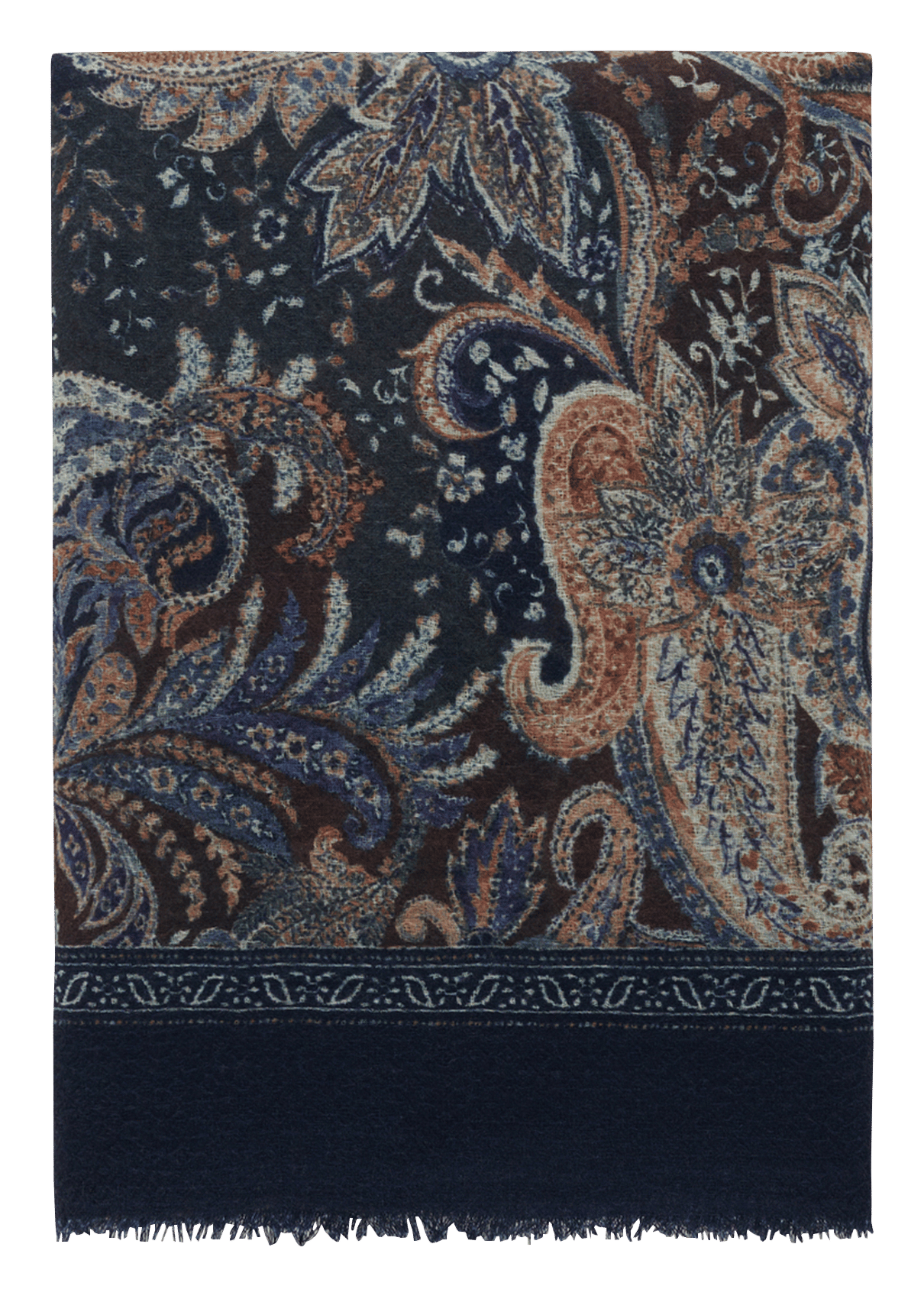 Wool-blend scarf PABLO Blue