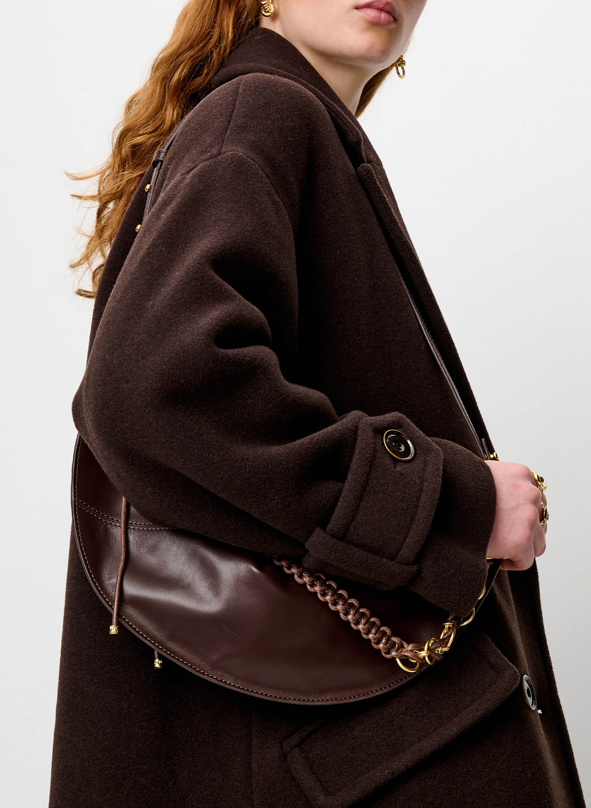 Oversized jas met reverskraag van gemengd wol SESSUN Bruin