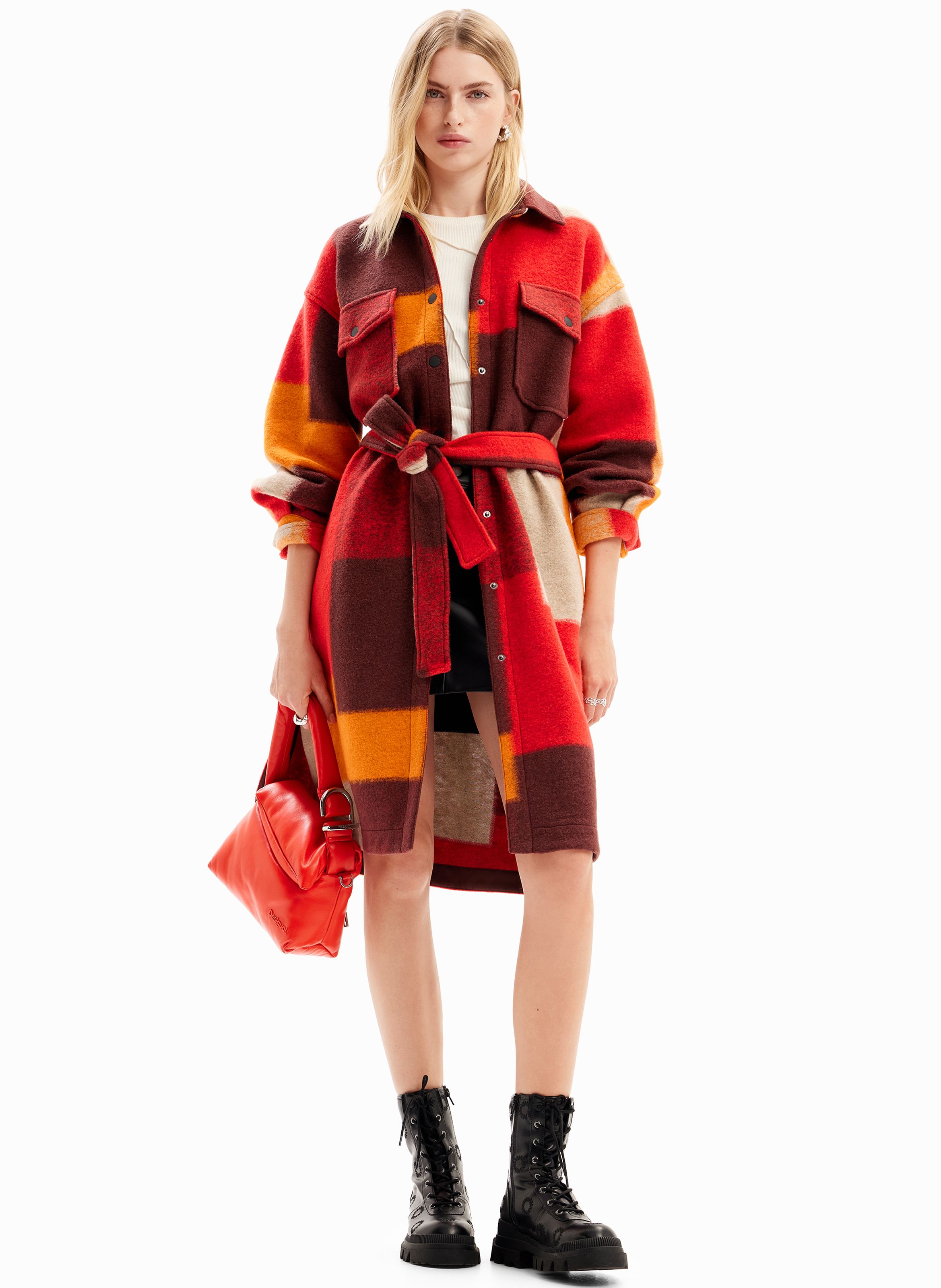 Desigual patchwork coat hotsell