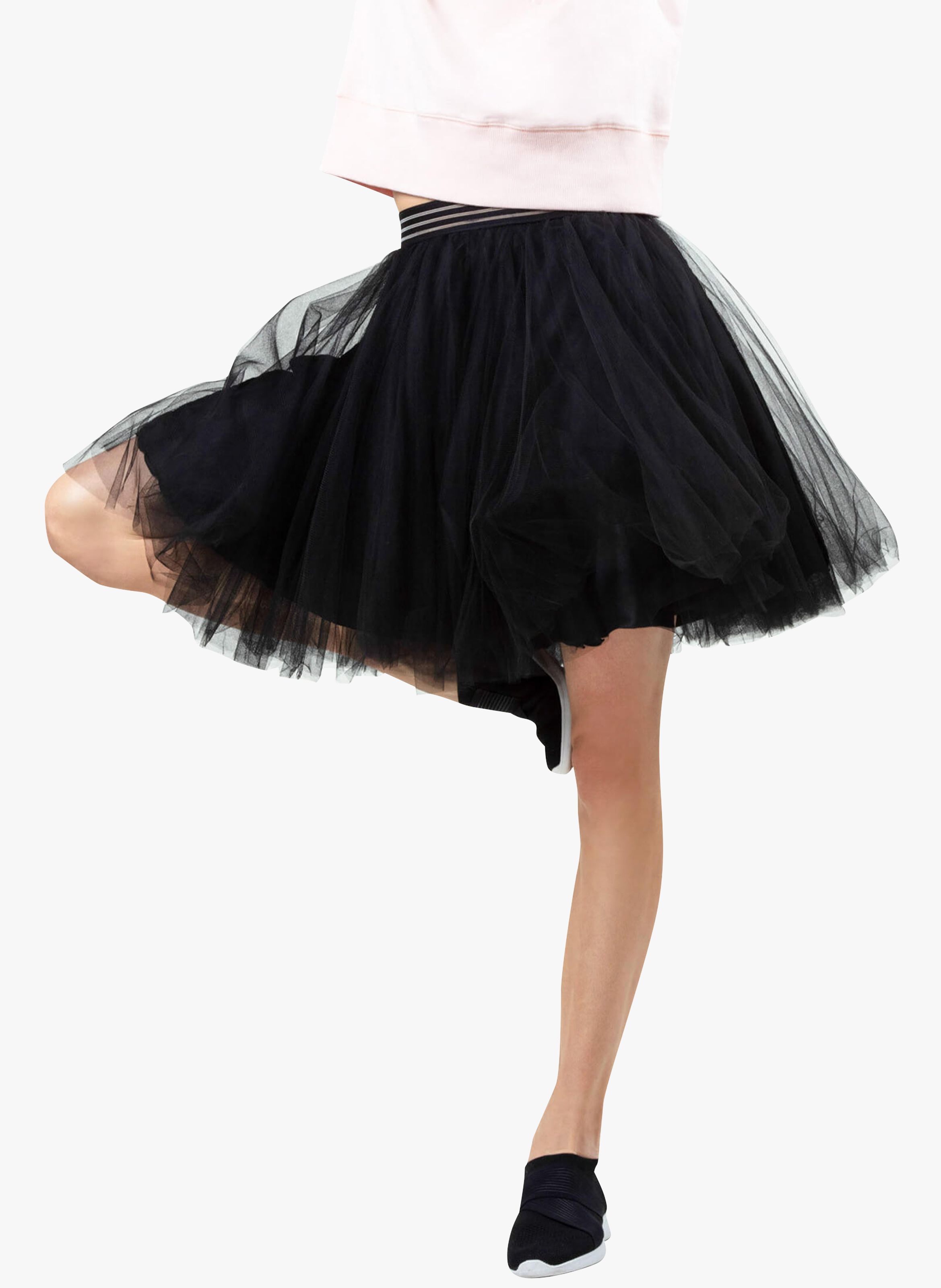 Jupe Courte De Danse Taille Haute vas e En Mesh Noir Repetto