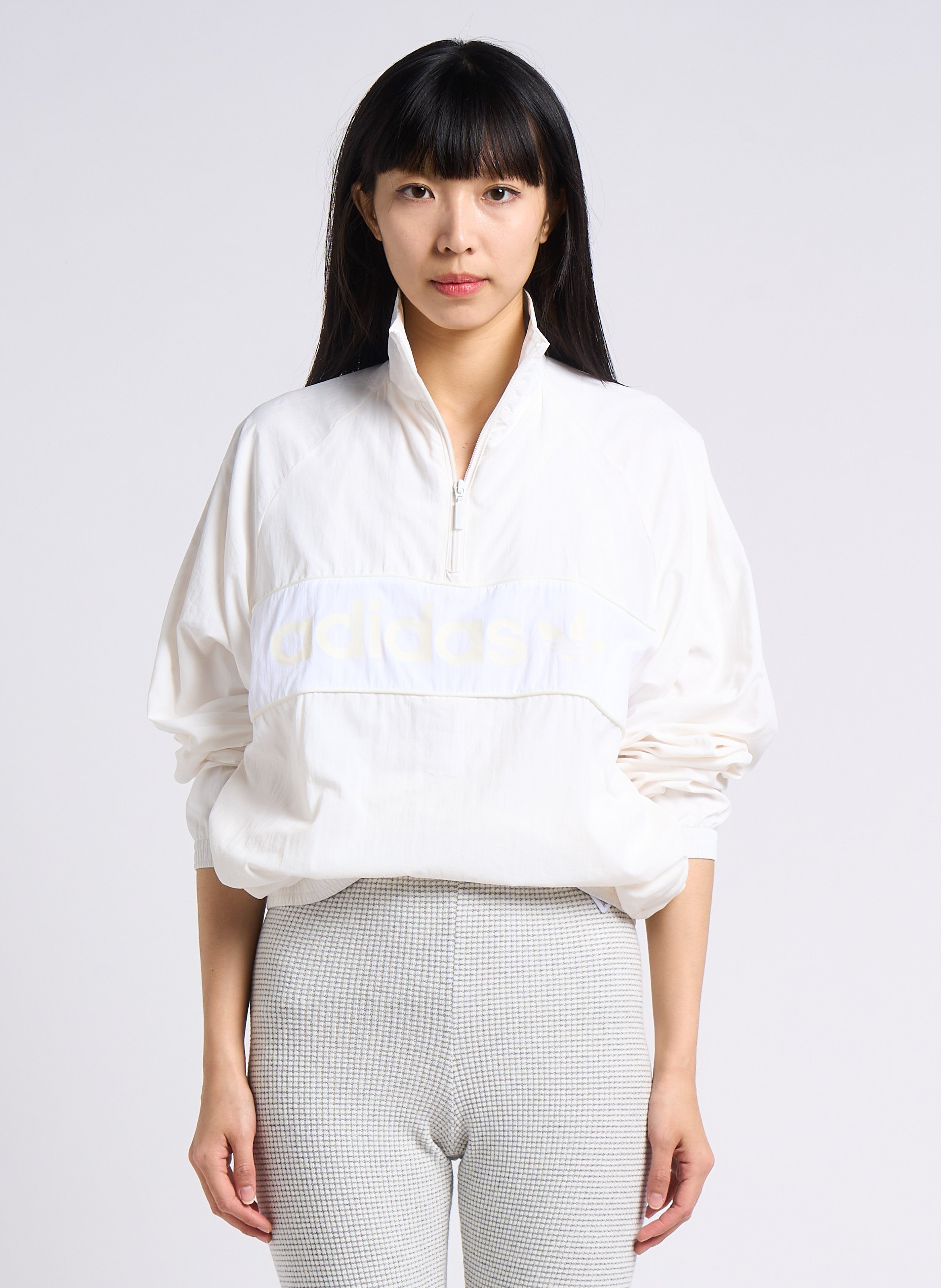 Loose-fit high-neck sweatshirt ADIDAS White