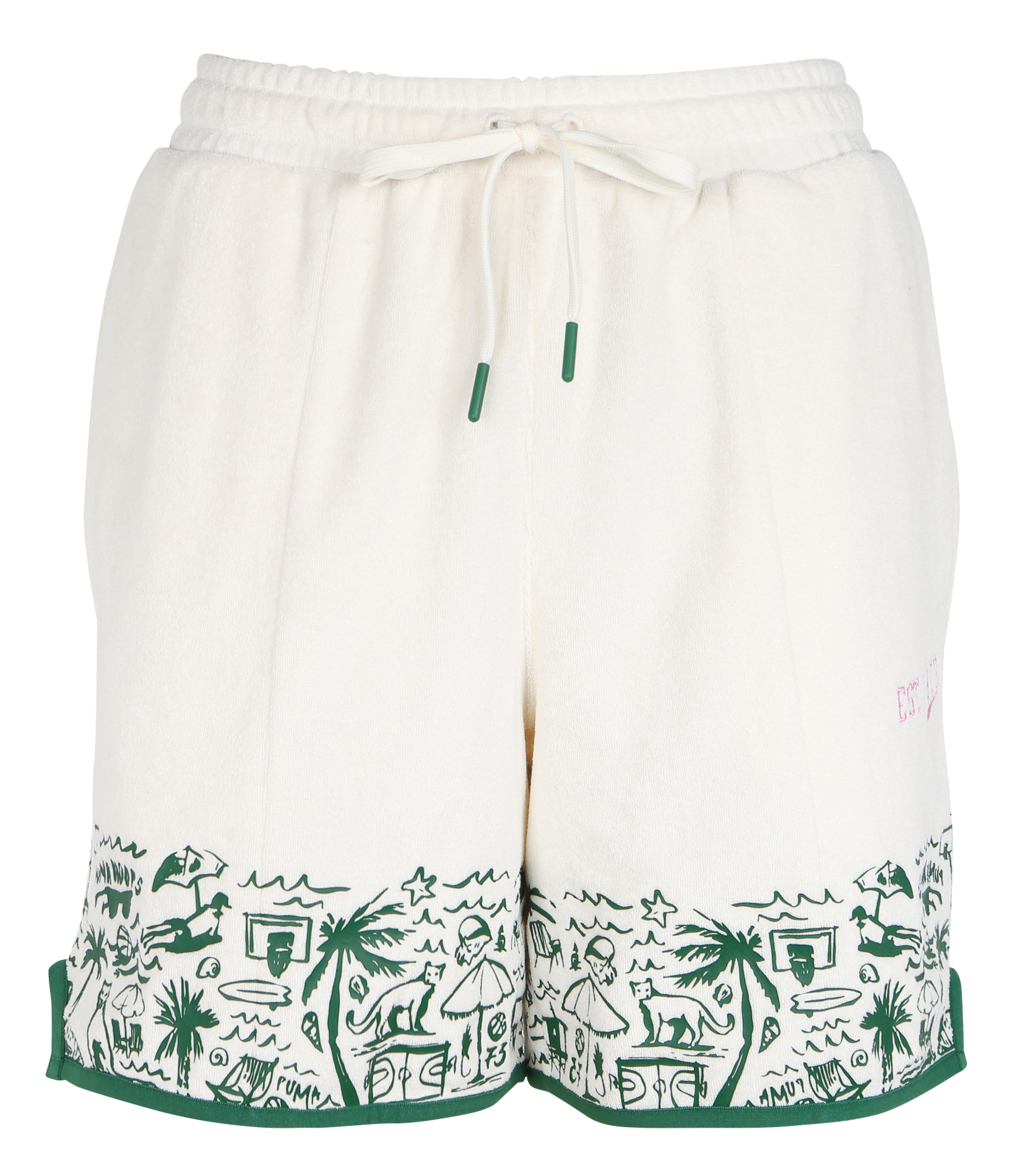 Short droit en coton mélangé PUMA Blanc