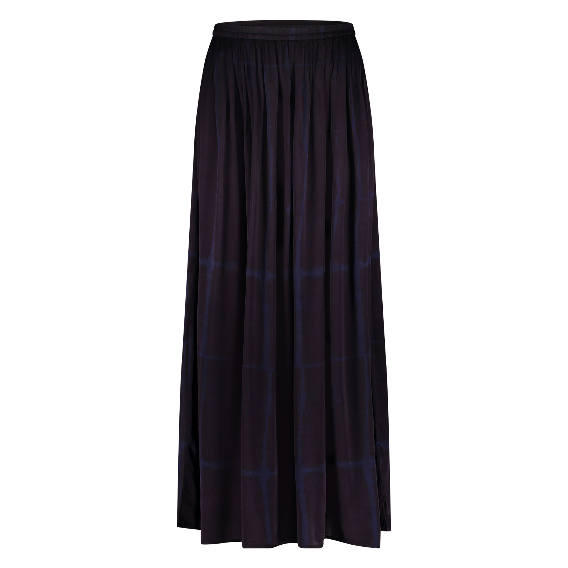 Jupe longue taille haute imprimée Bleu