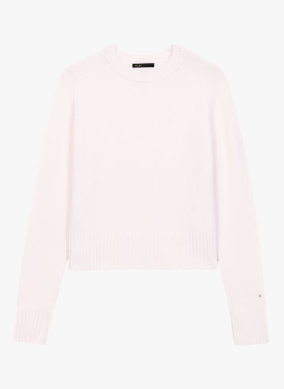Round neck Cashmere blend Sweater Ecru Maje Women MFPPU00843 0101 ECRU Place des Tendances