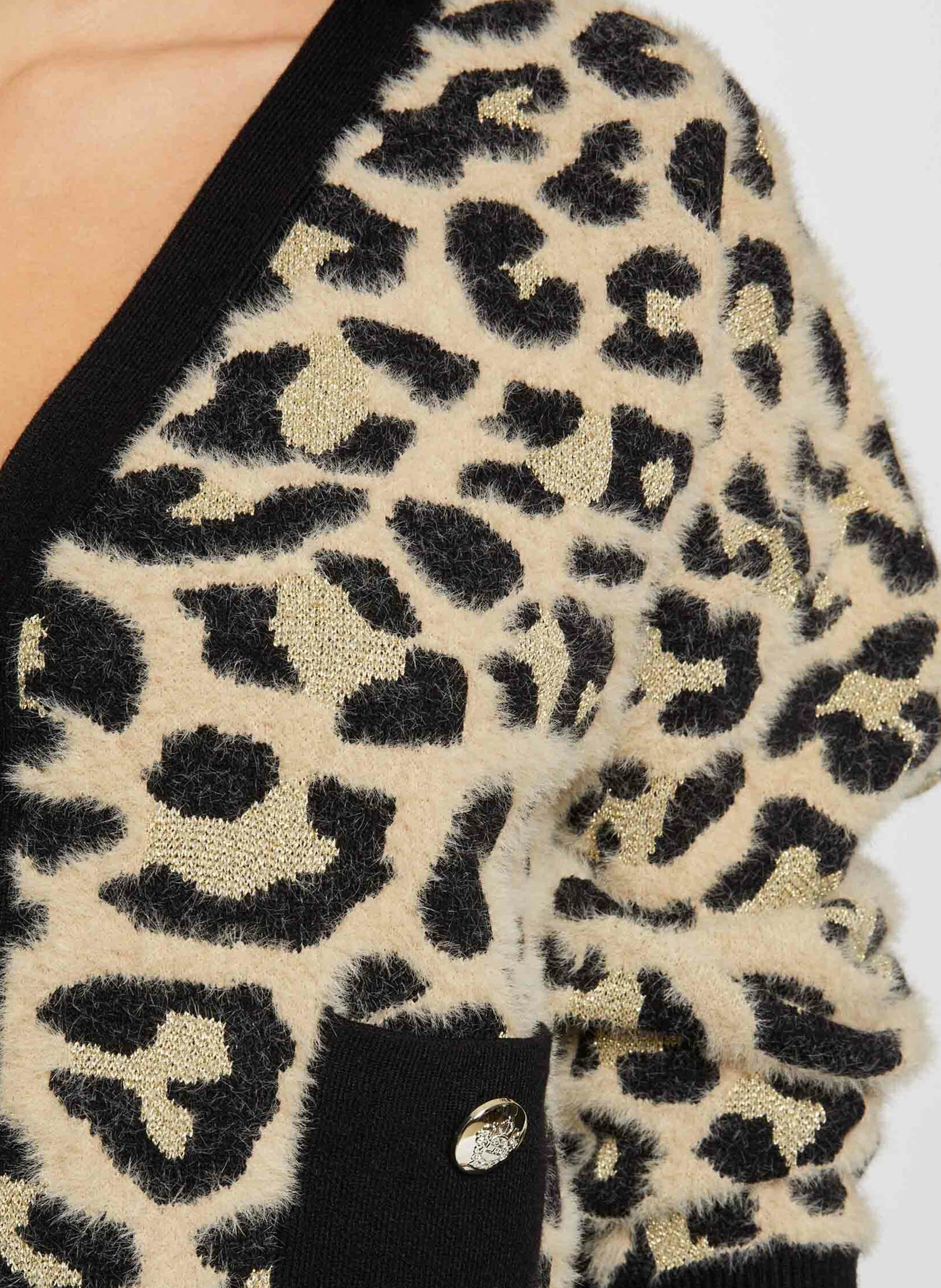 Gerade geschnittener Cardigan mit V-Ausschnitt MORGAN Mehrfarbig