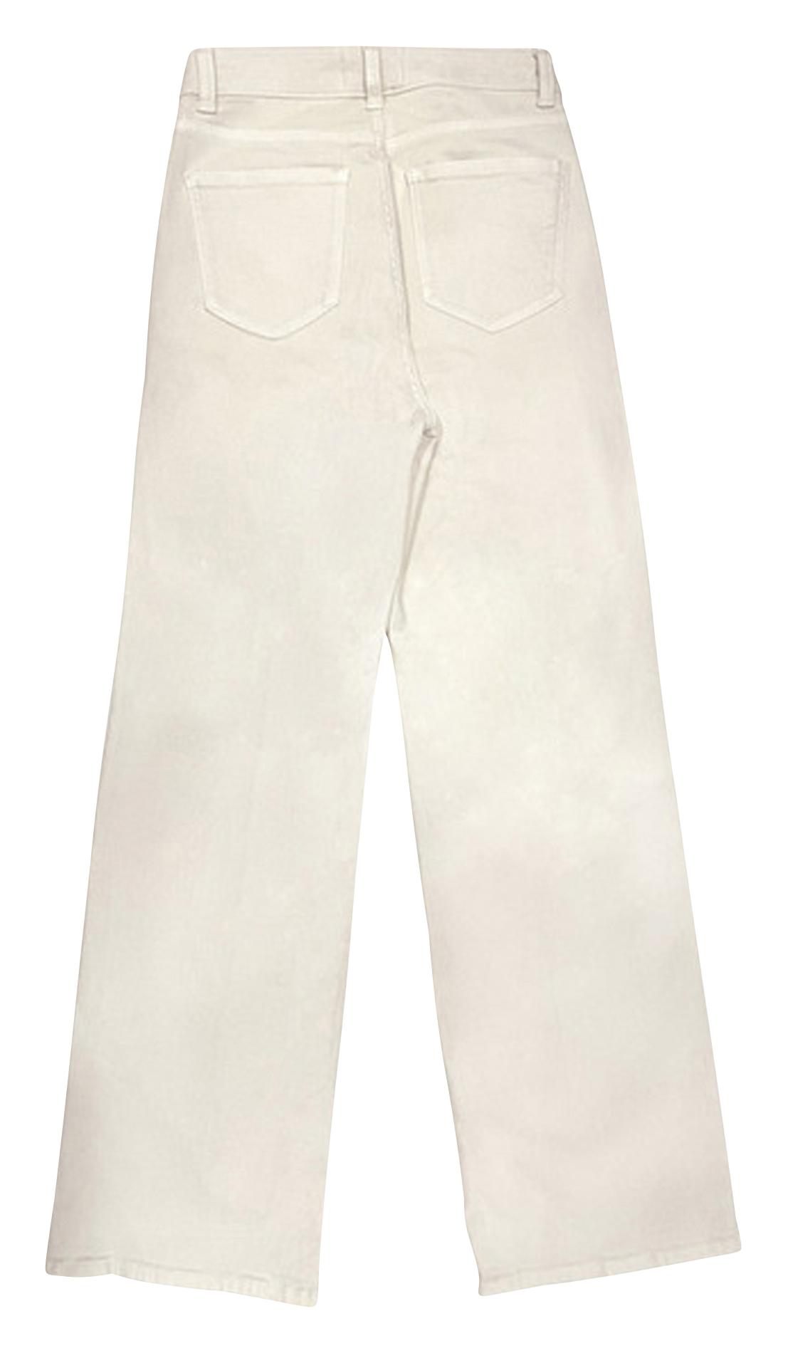 Cotton-blend straight jeans White