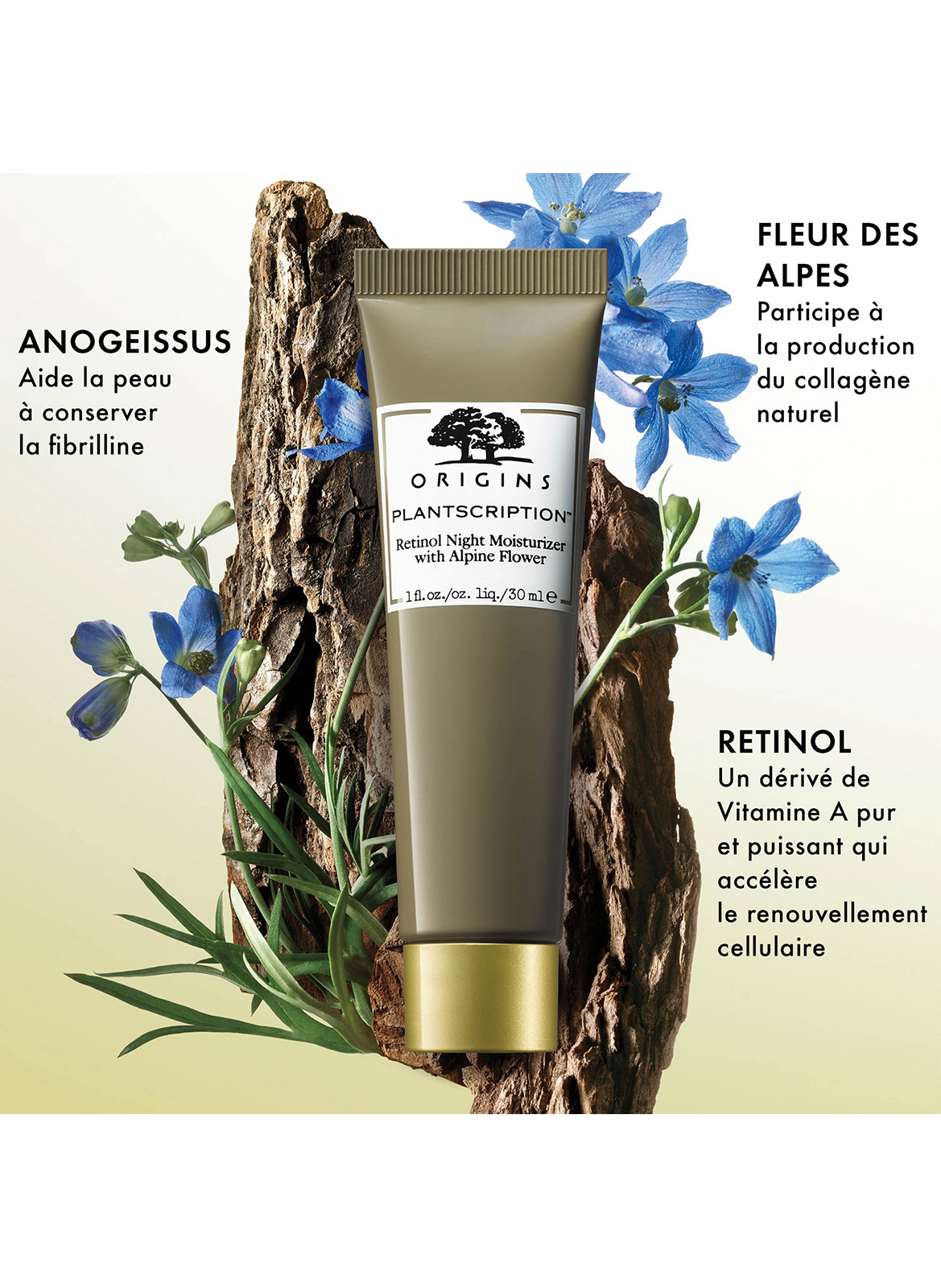 Plantscription™ - Soin hydratant de nuit au rétinol et à la fleur alpine ORIGINS No color