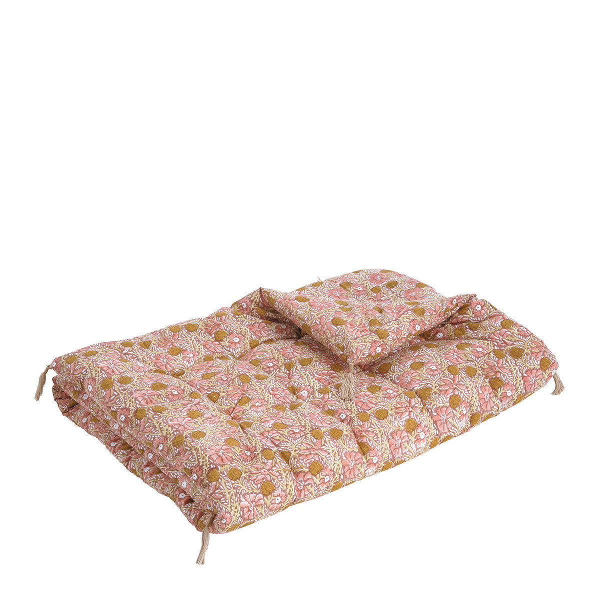 Futon jungle coton - 180 x 80 cm - rose BLANC D'IVOIRE Rose