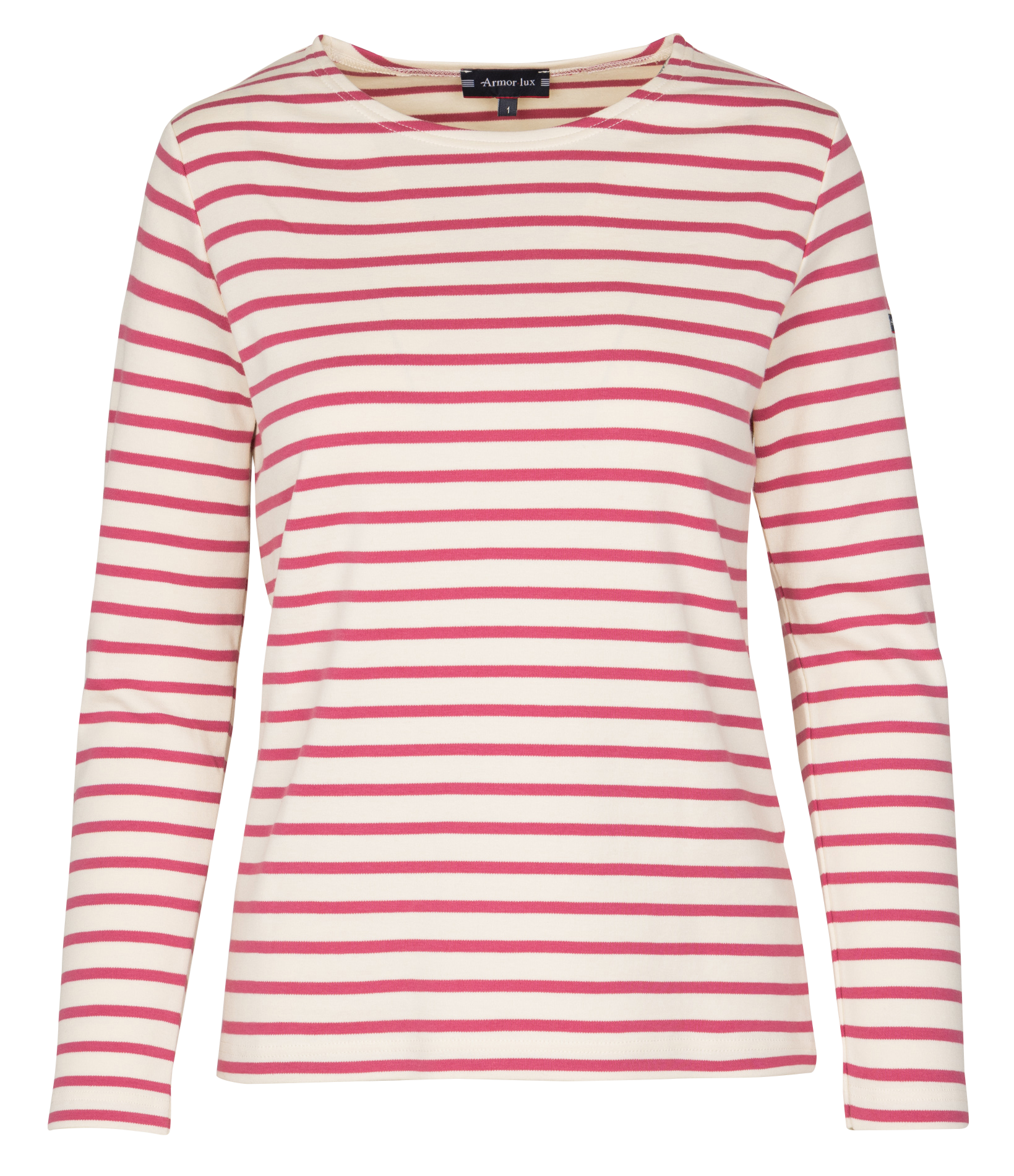 Loose-fit cotton Breton top with round neck ARMOR LUX Beige