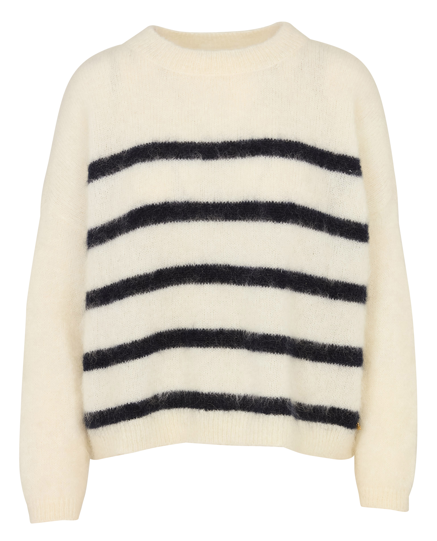 Wool-blend loose-fit striped sweater DES PETITS HAUTS Beige