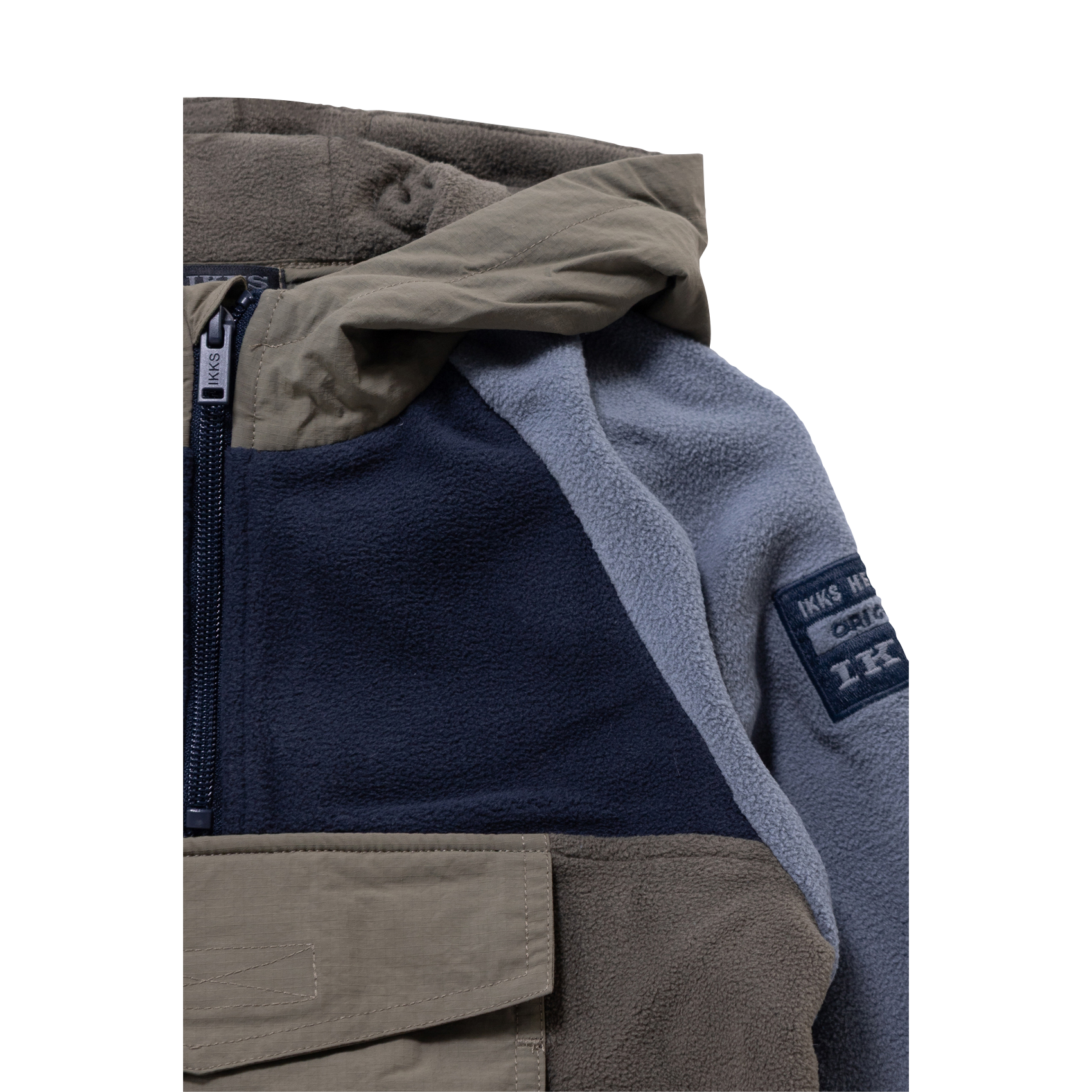 Sweat à capuche en polaire IKKS JUNIOR Kaki