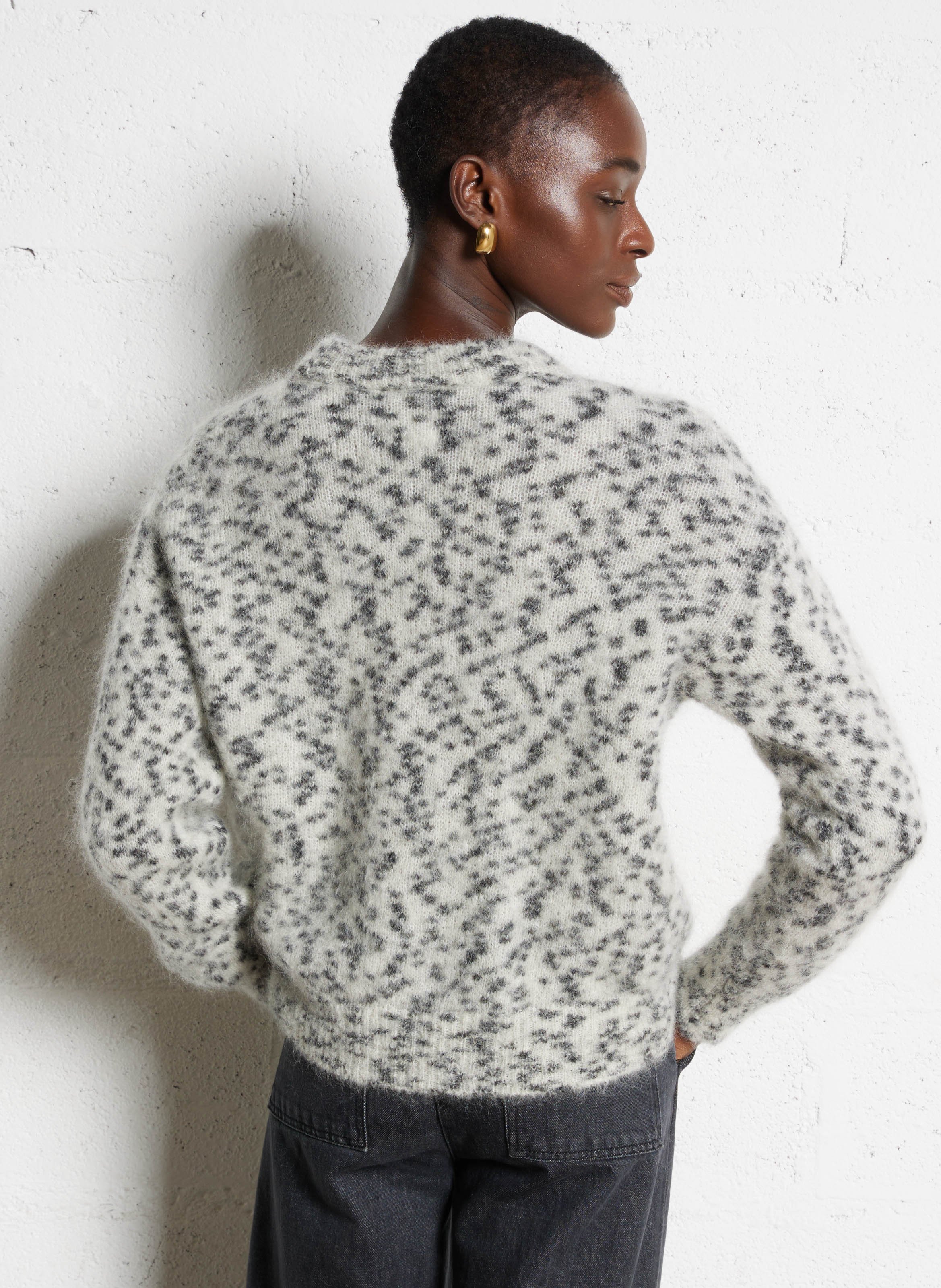 Blended wool oversize sweater DES PETITS HAUTS White