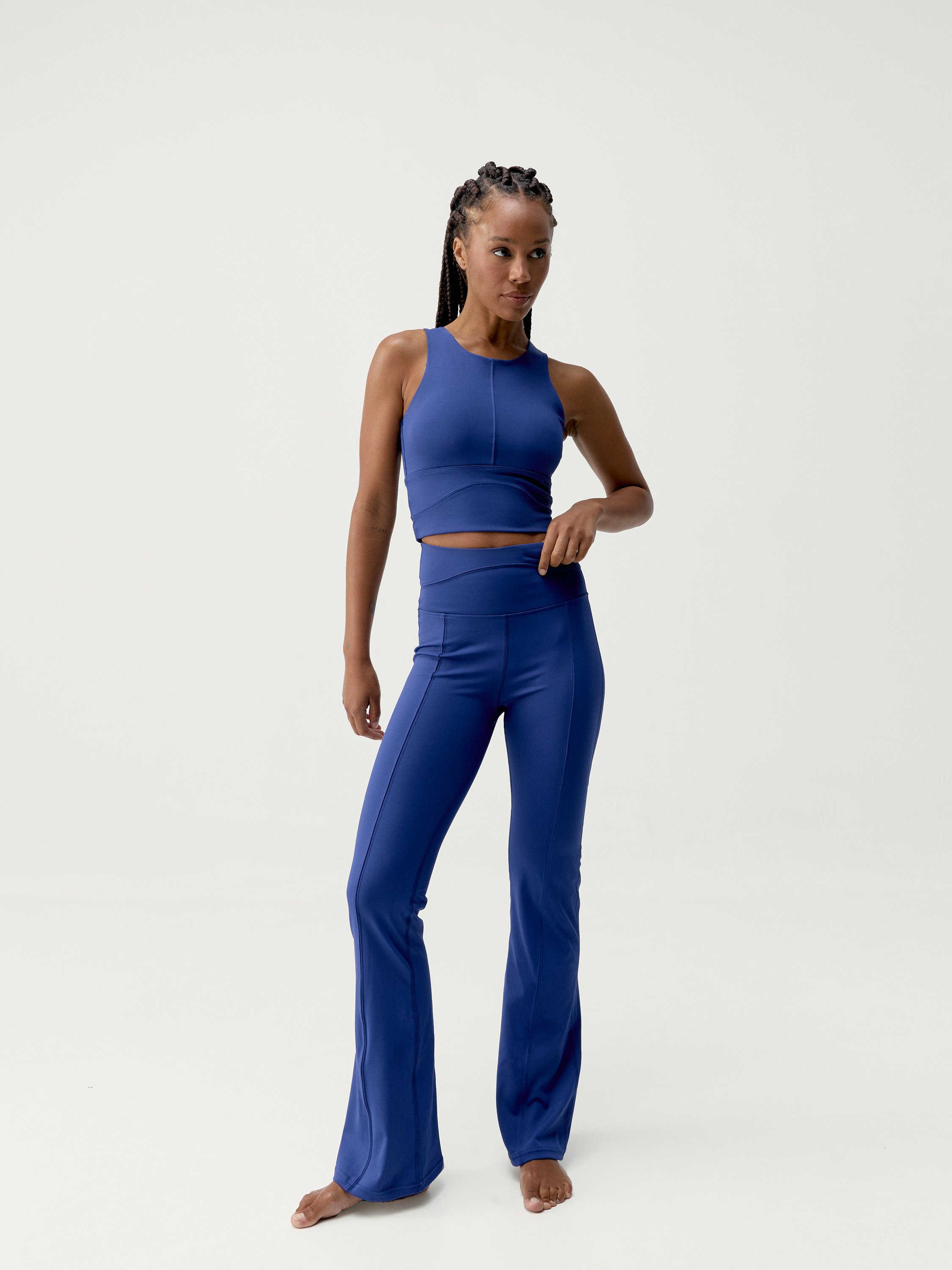 Unique design Saori leggings BORN LIVING YOGA Blue