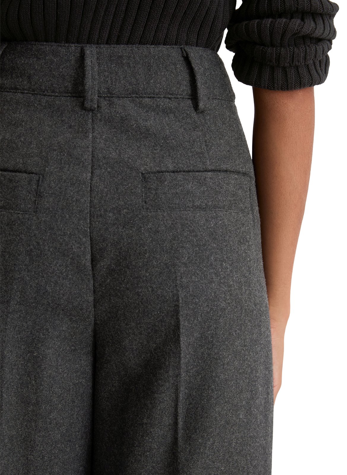 Wijde broek met hoge taille MARC O'POLO Grijs