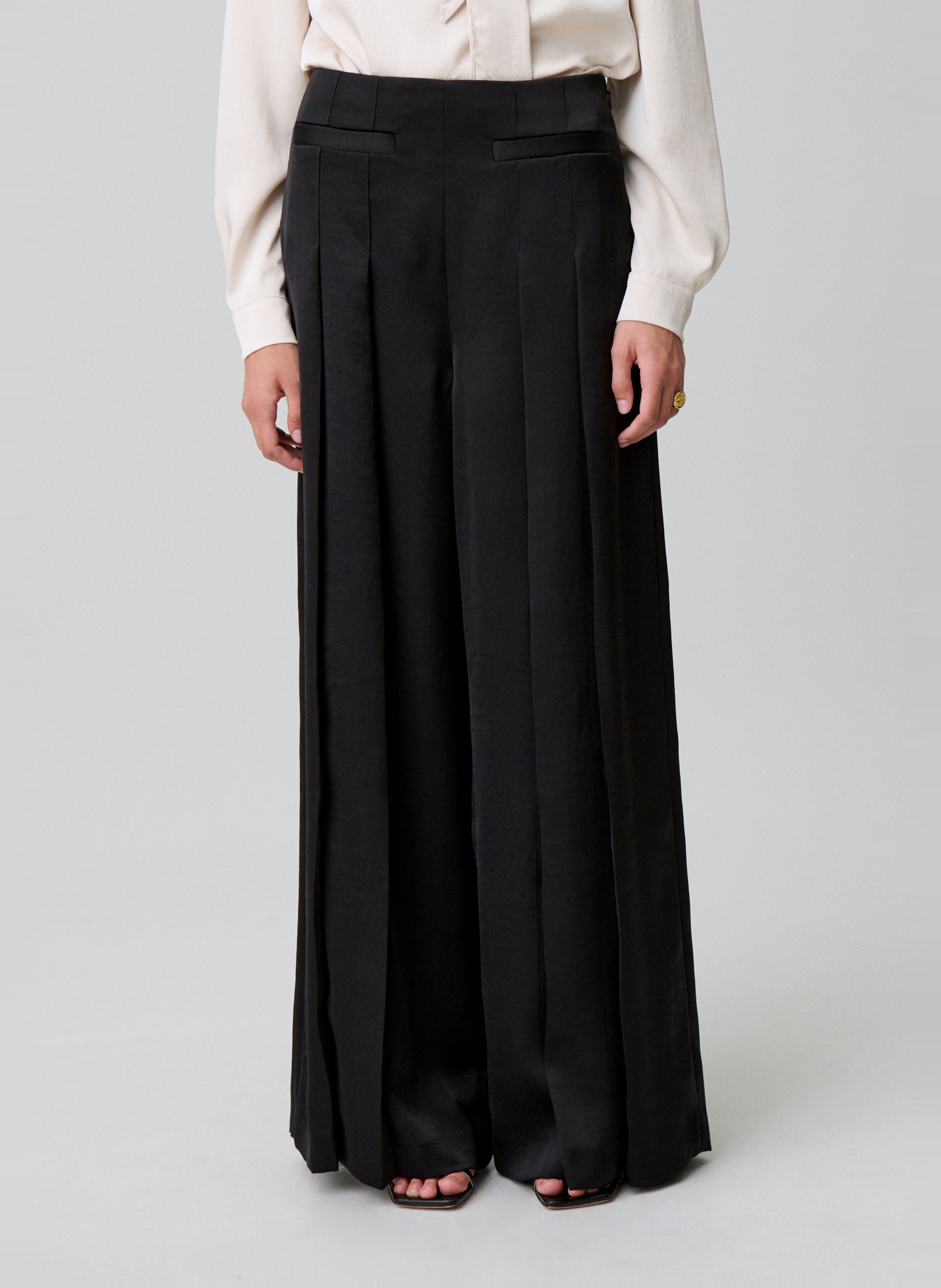 Pleated wide pants CLAUDIE PIERLOT Black
