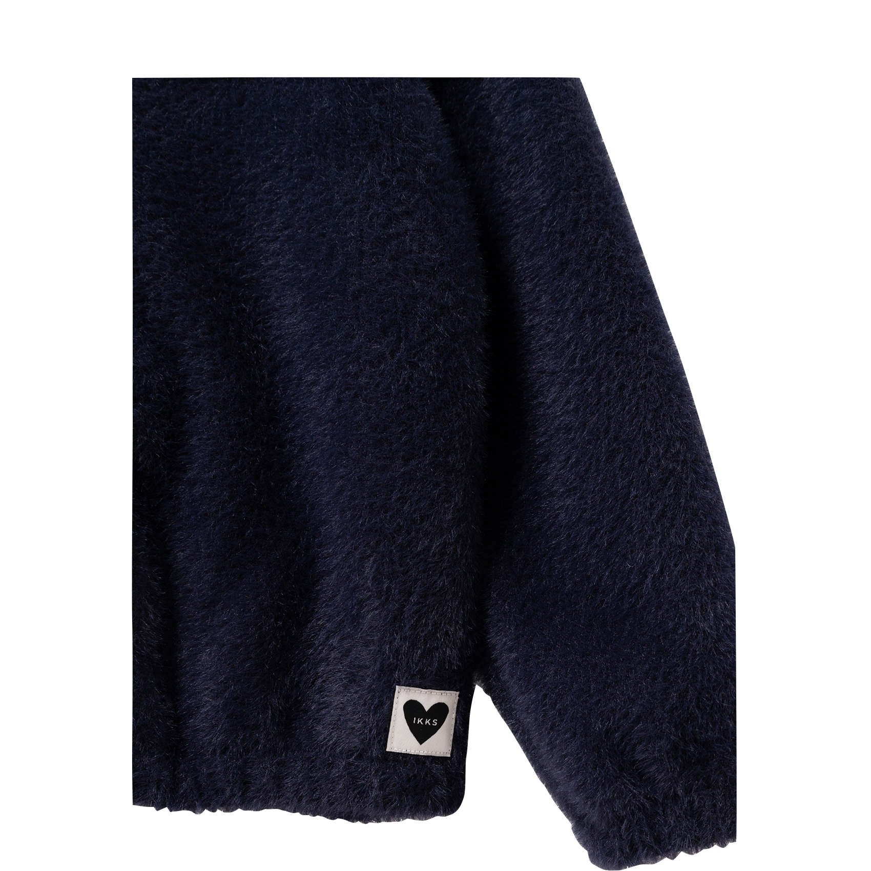 Gilet ample col claudine en maille duveteuse IKKS JUNIOR Bleu