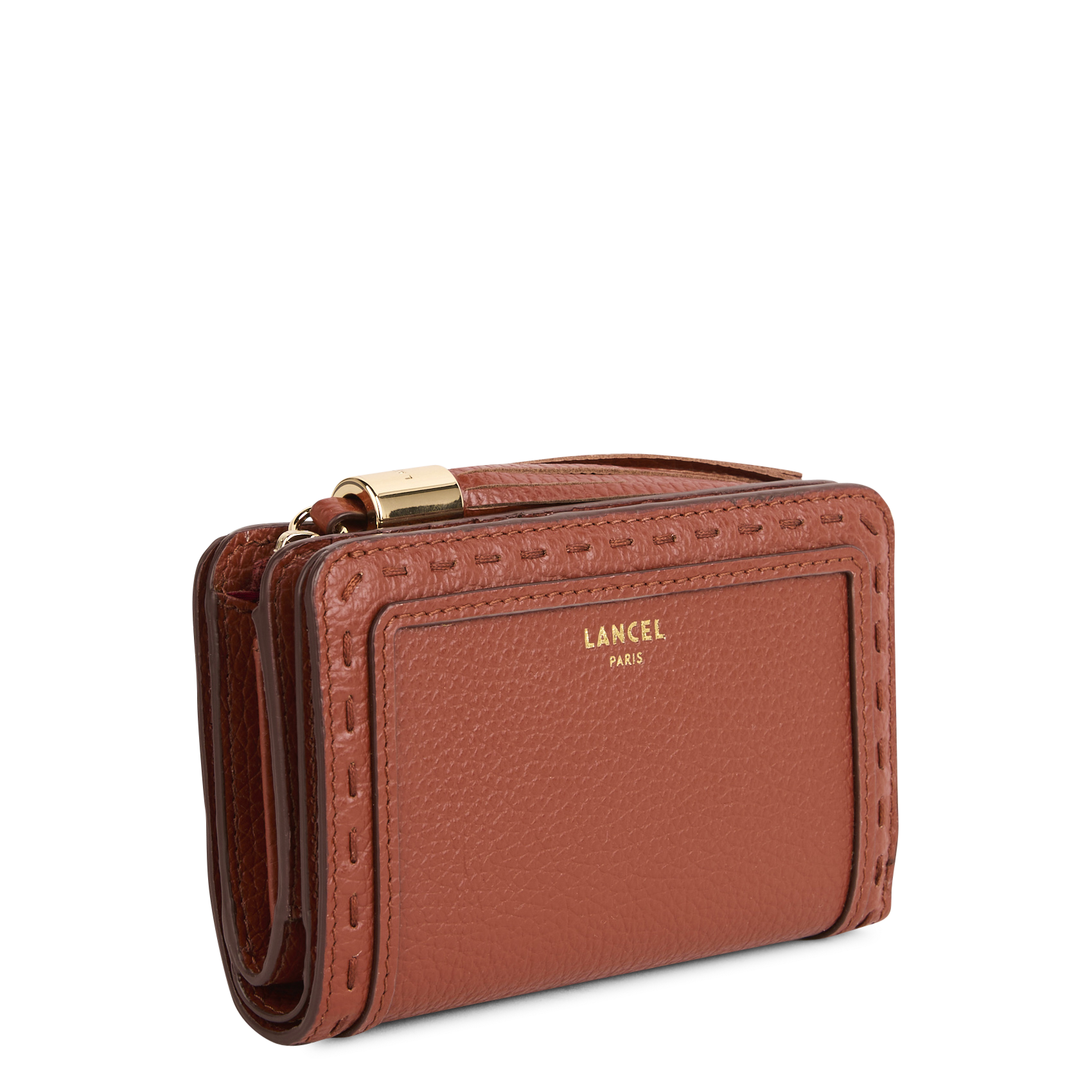 Brieftasche aus genarbtem Vachetteleder LANCEL Orange